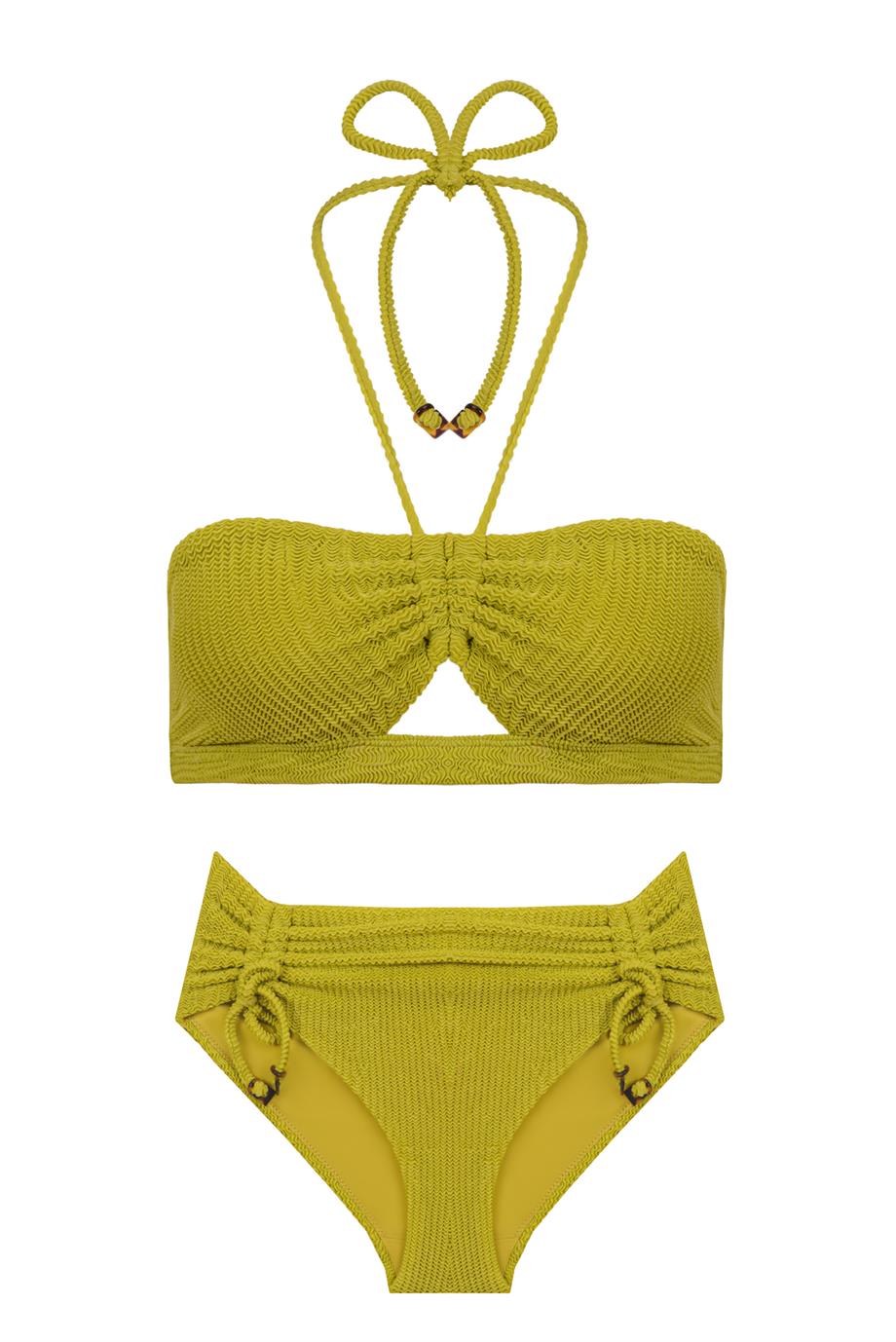 MARILYN STRAPLESS TOP LIME