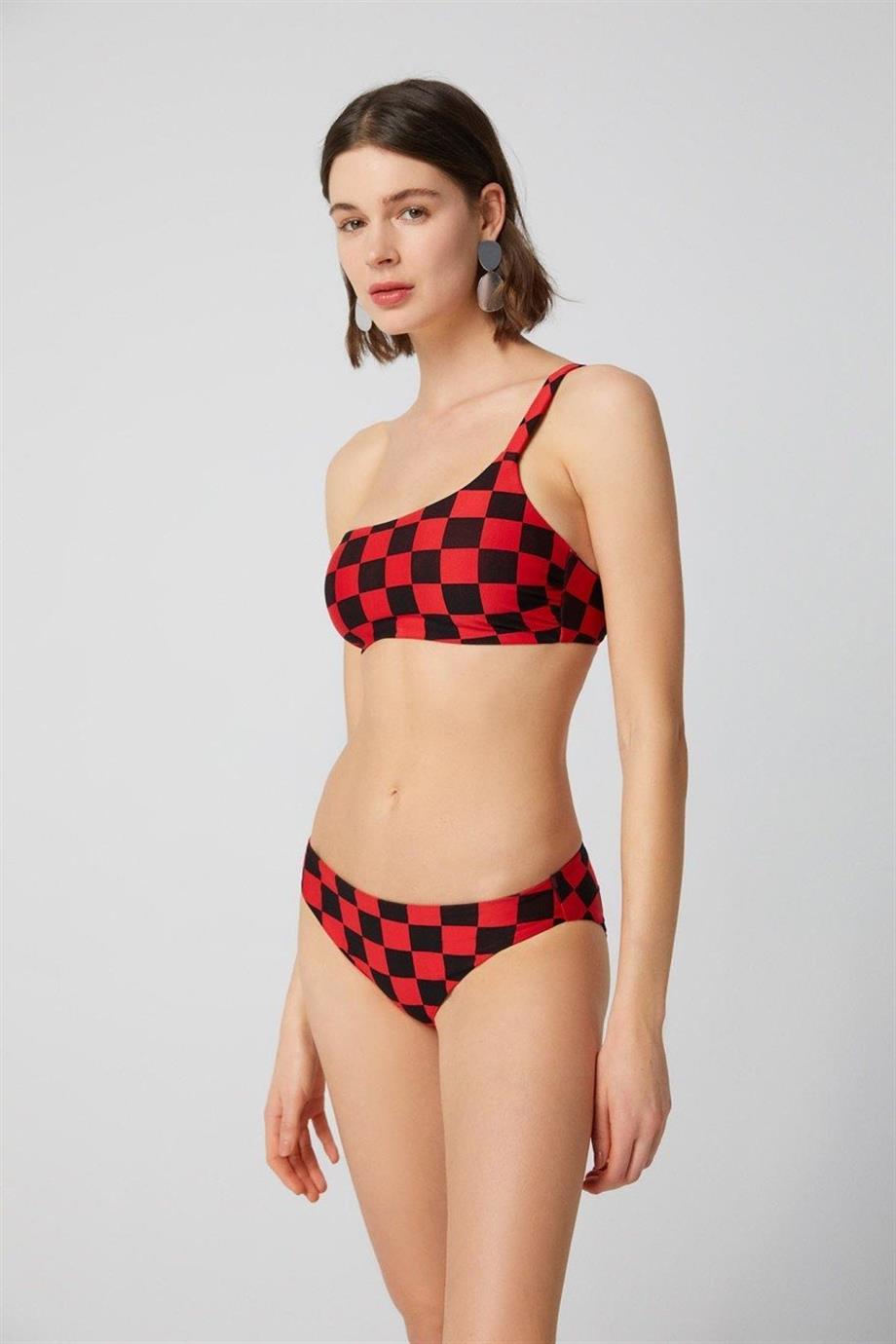 Sixties Refresh Tek Omuz Bikini Üstü
