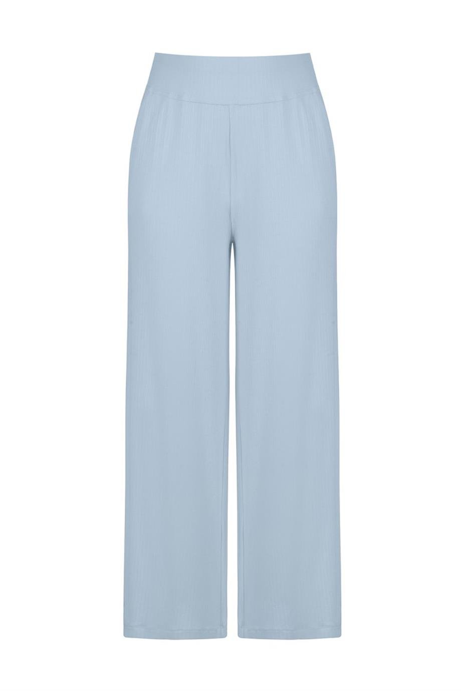 ULTRA COMFORT GENİŞ PAÇA PANTALON MAVİ