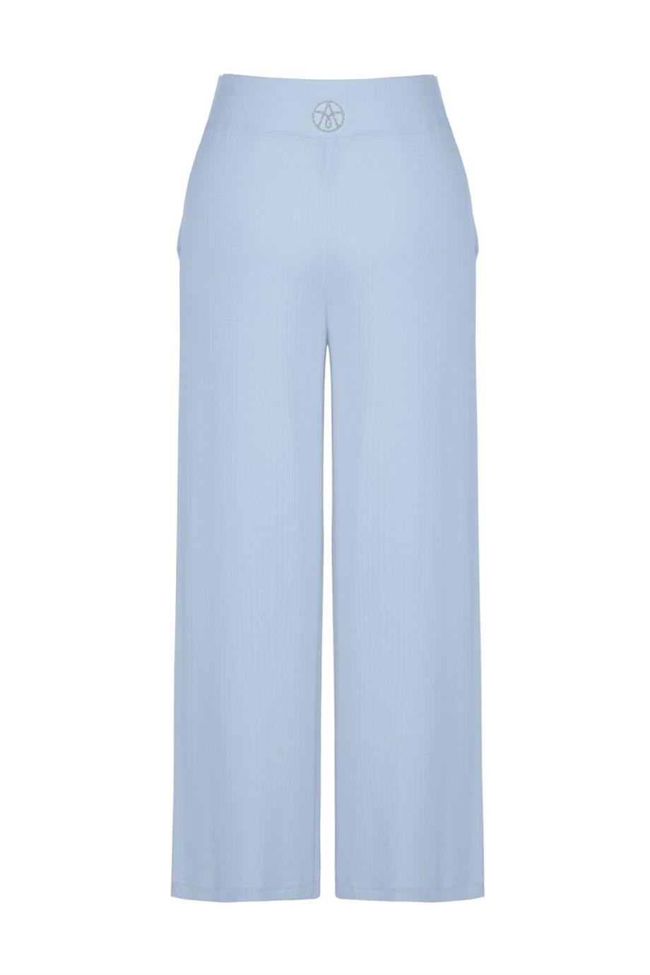 ULTRA COMFORT GENİŞ PAÇA PANTALON MAVİ