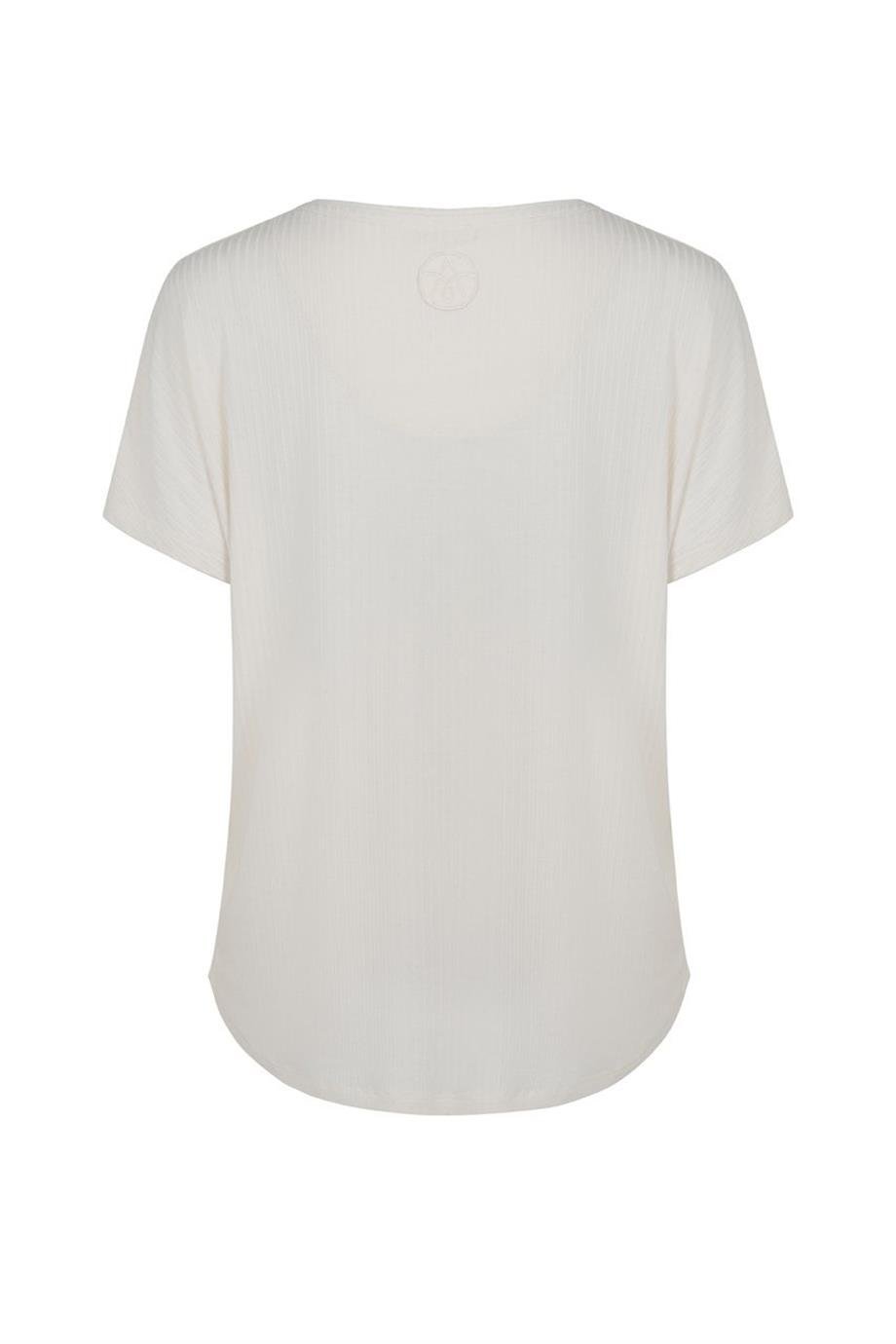 ULTRA COMFORT V-YAKA TİŞÖRT EKRU