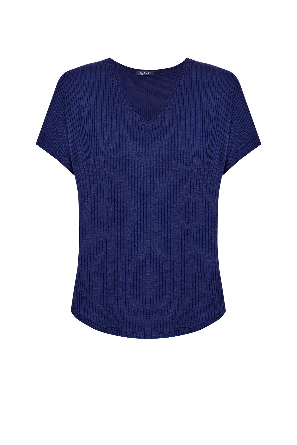 ULTRA COMFORT V-YAKA TİŞÖRT LACİVERT