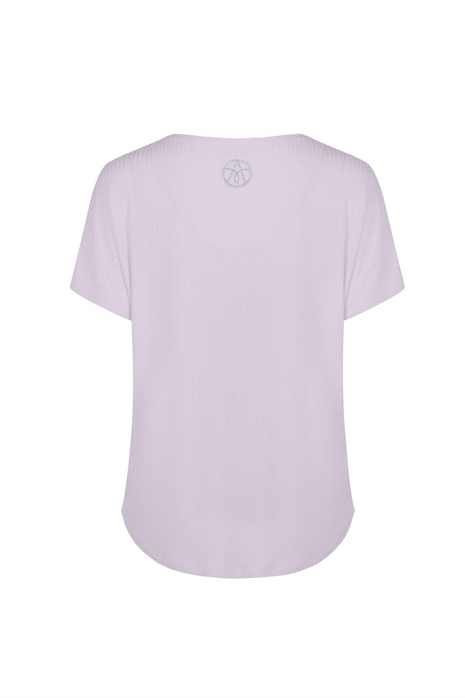 ULTRA COMFORT V-YAKA TİŞÖRT LİLA