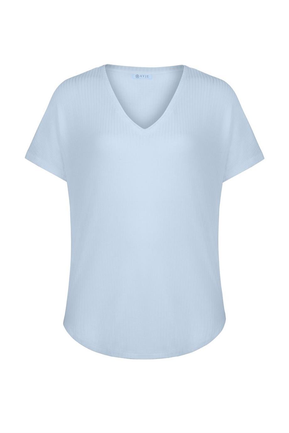 ULTRA COMFORT V-YAKA TİŞÖRT MAVİ