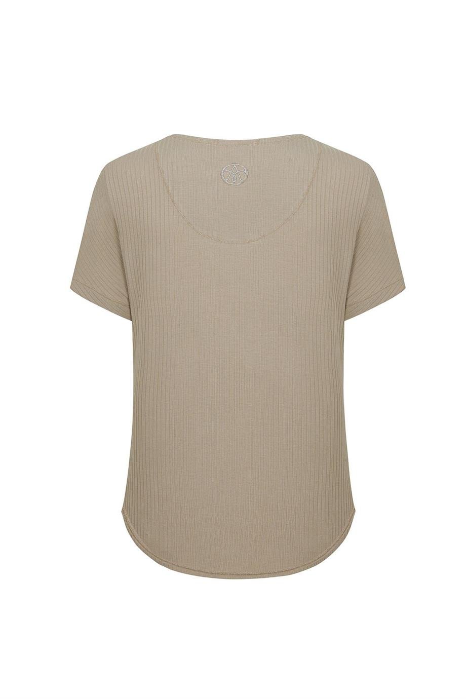 ULTRA COMFORT V-YAKA TİŞÖRT VİZON