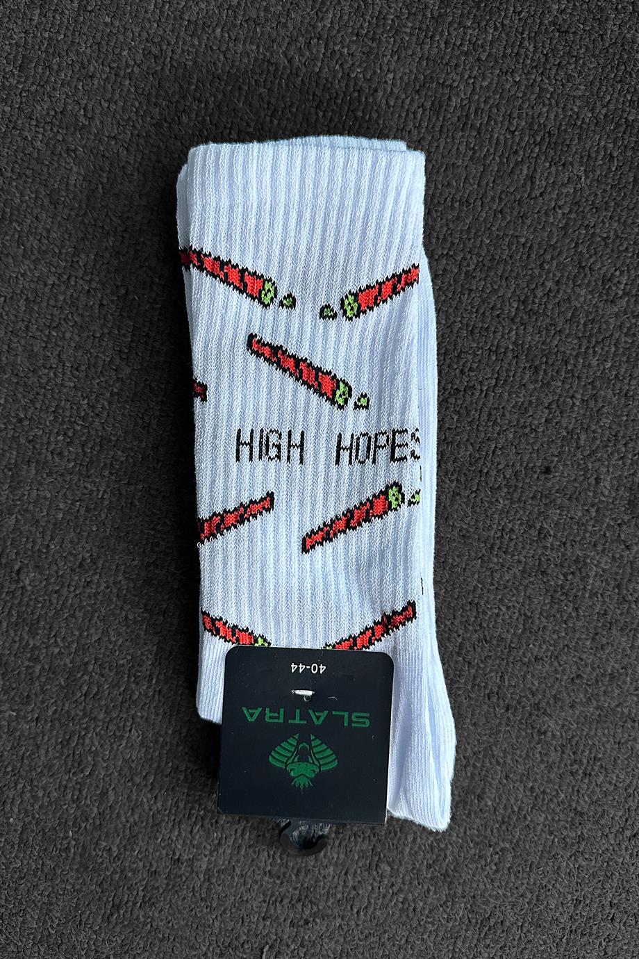 Beyaz High Hopes Çorap