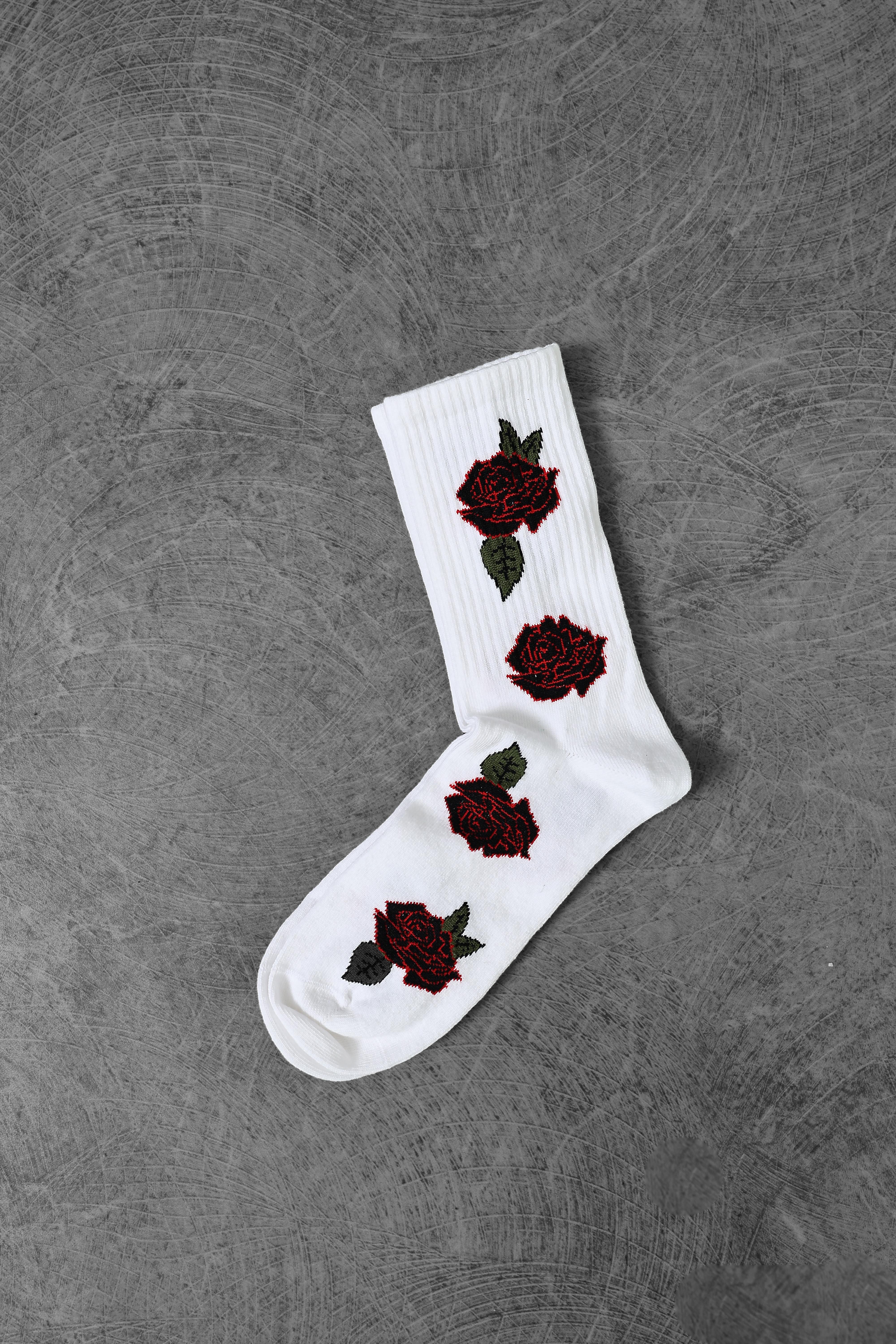 Beyaz ROSE-BLACK Çorap