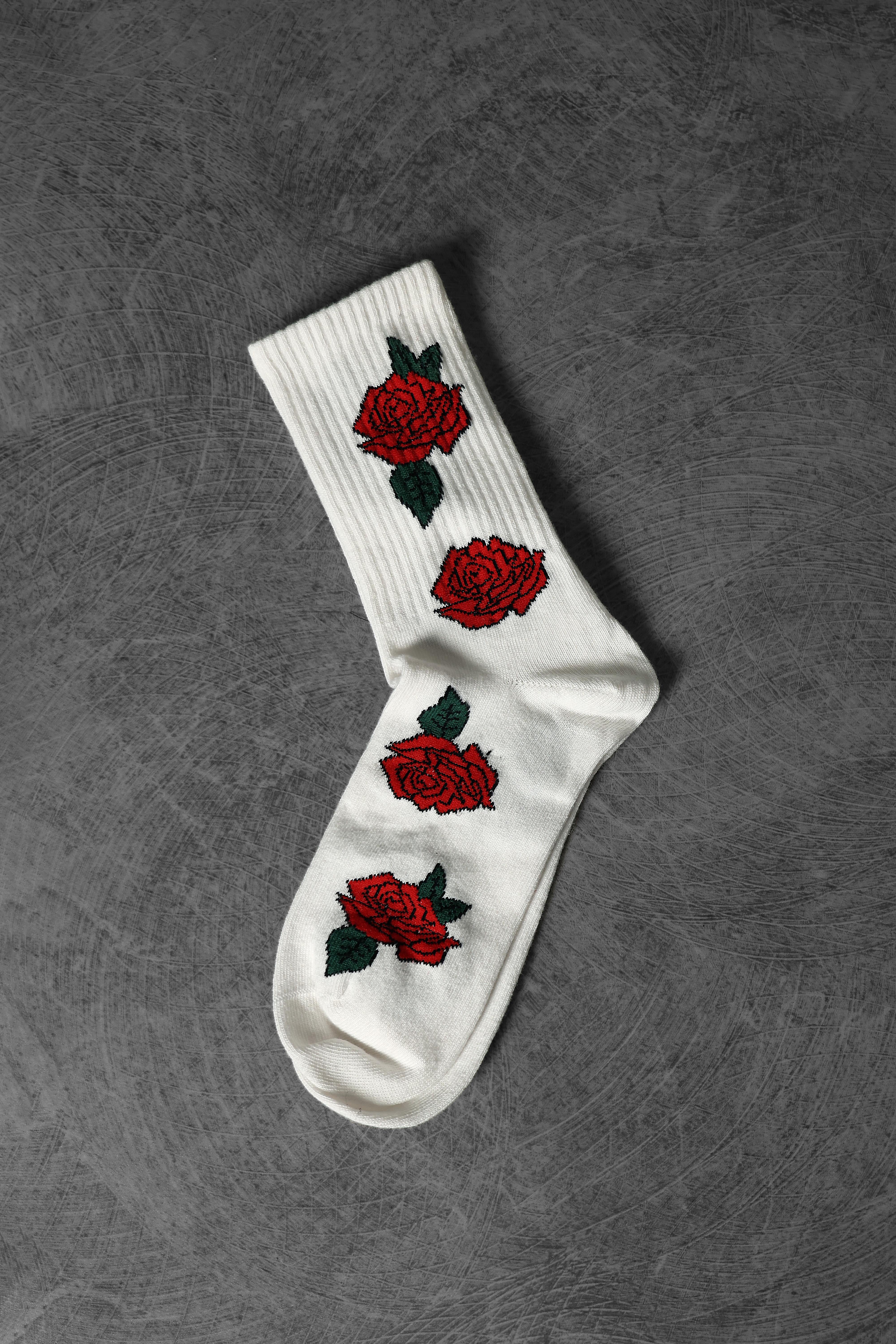 Beyaz ROSE Çorap