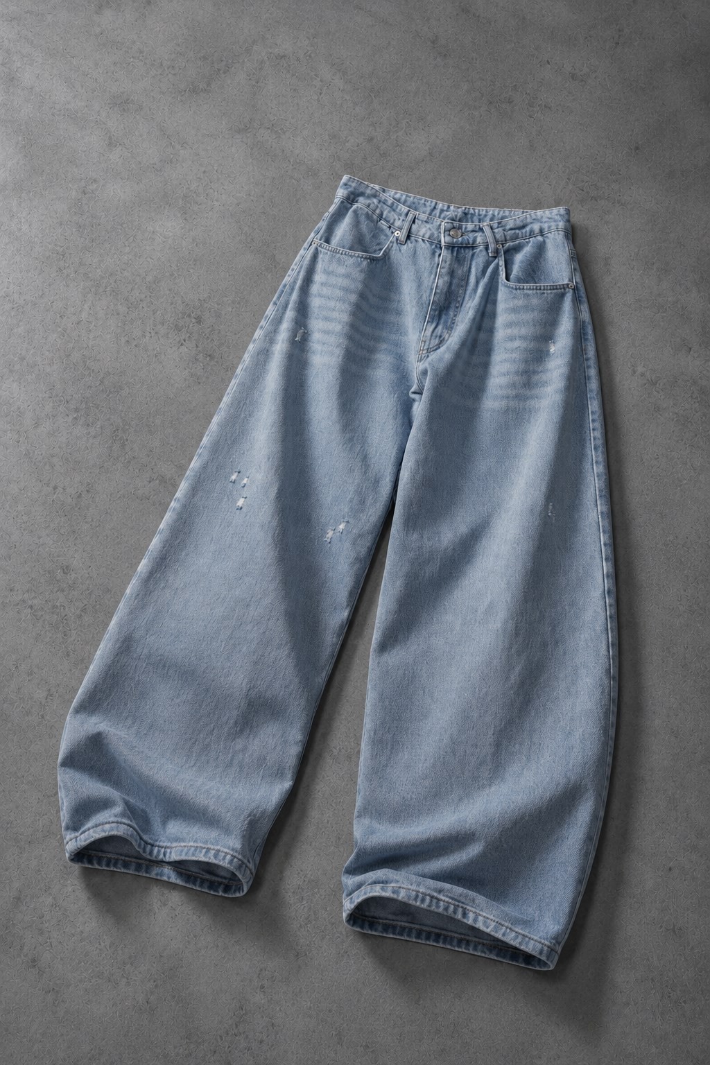 Erkek Açık Mavi Baggy Denim Pantolon