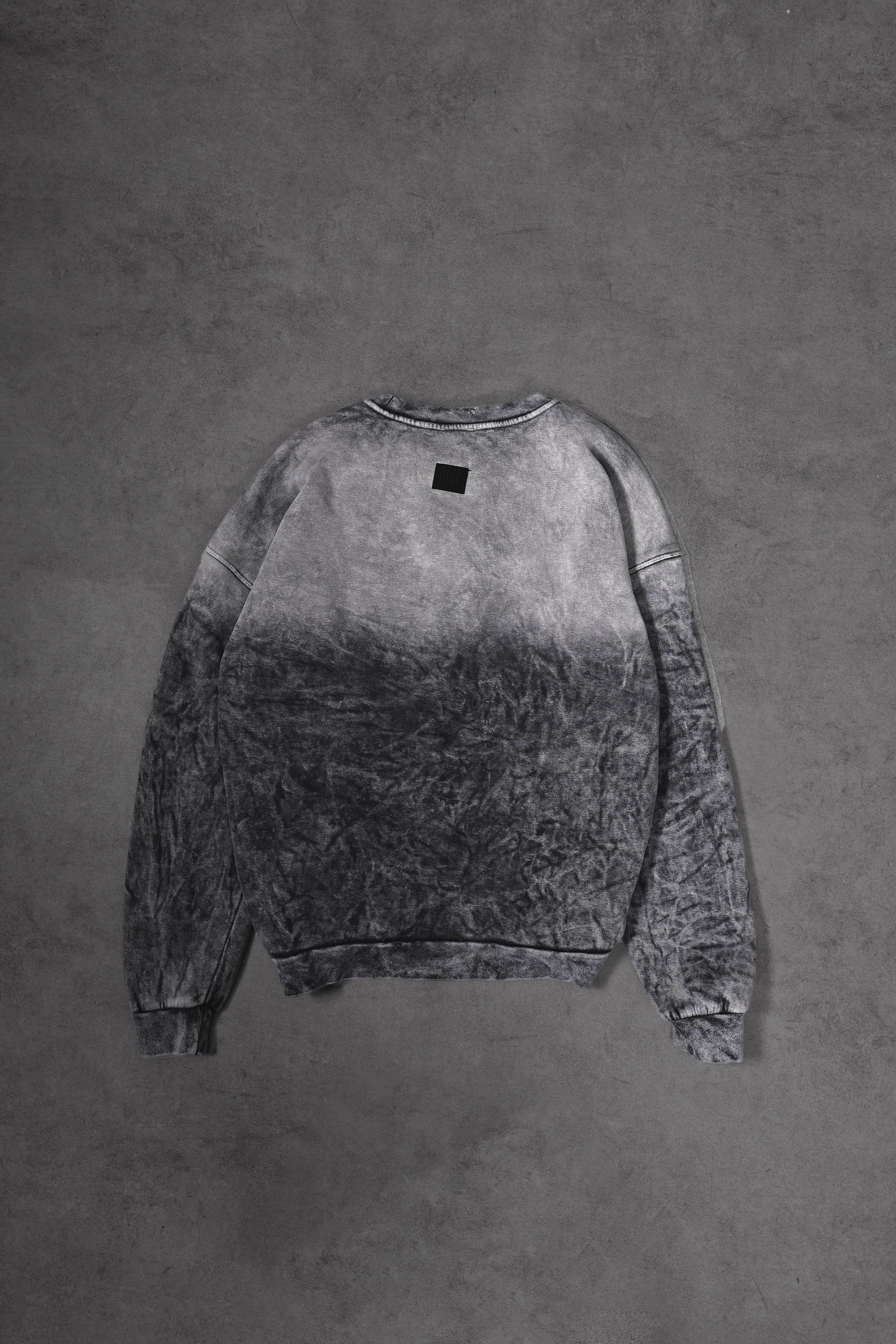 Erkek Antrasit Spreyli Oversize Sweatshirt