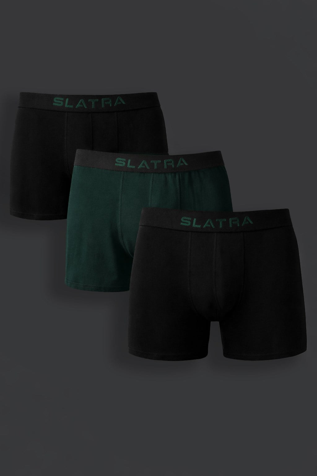 Erkek Basic 3'lü Boxer - Obsidian 