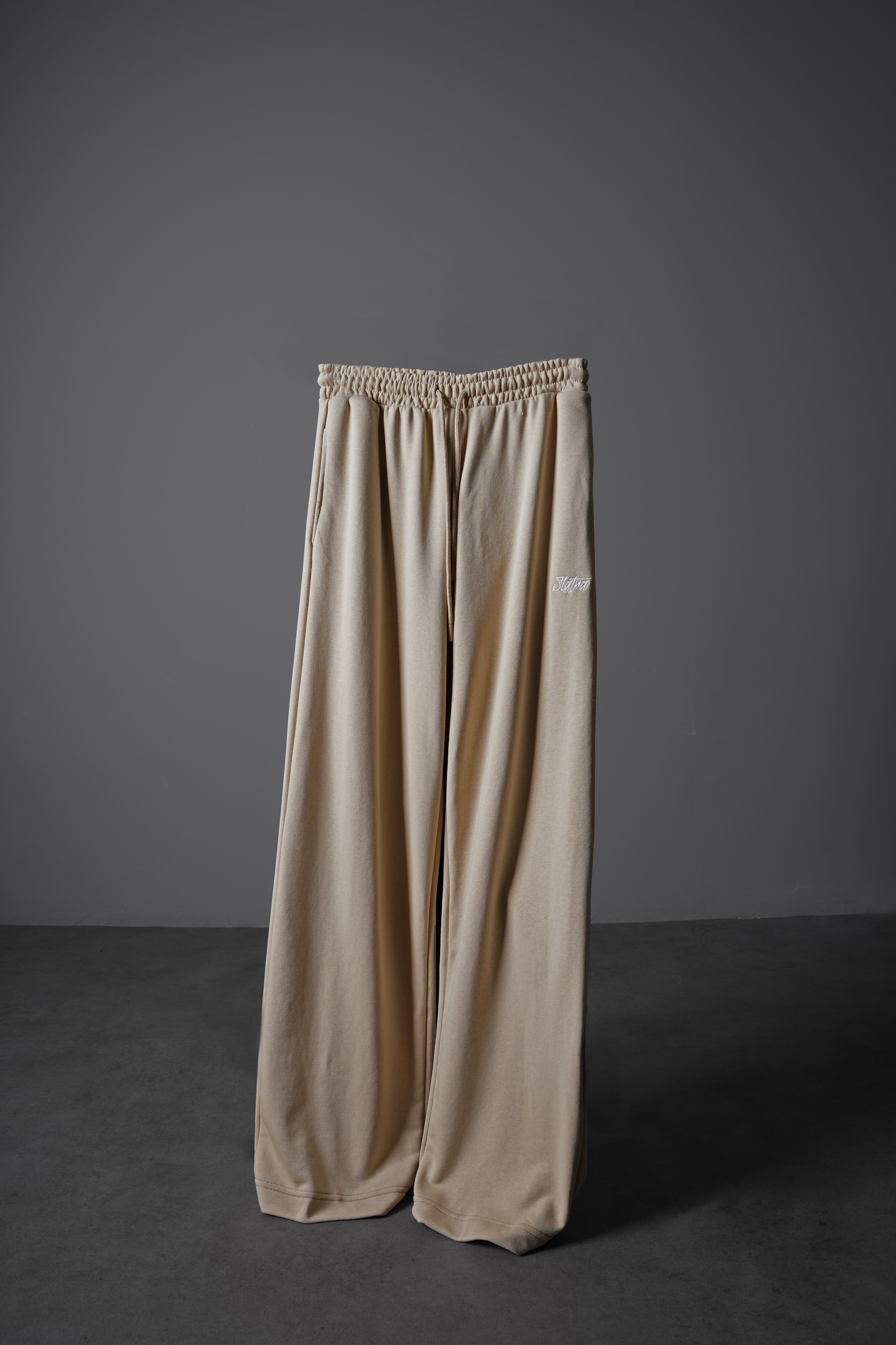 Erkek Bej Basic Baggy Eşofman