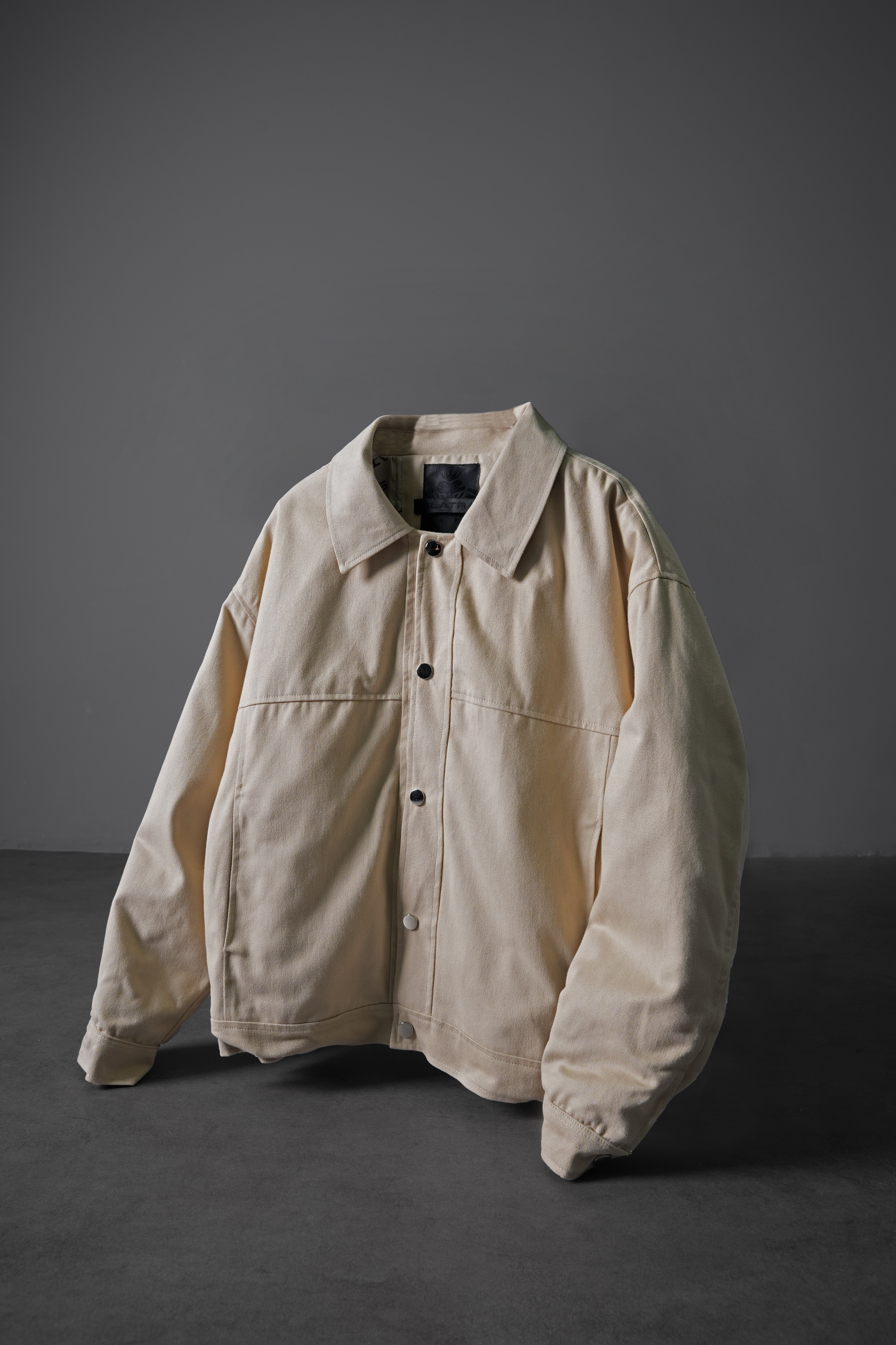 Erkek Bej Boxy Fit Gabardin Ceket