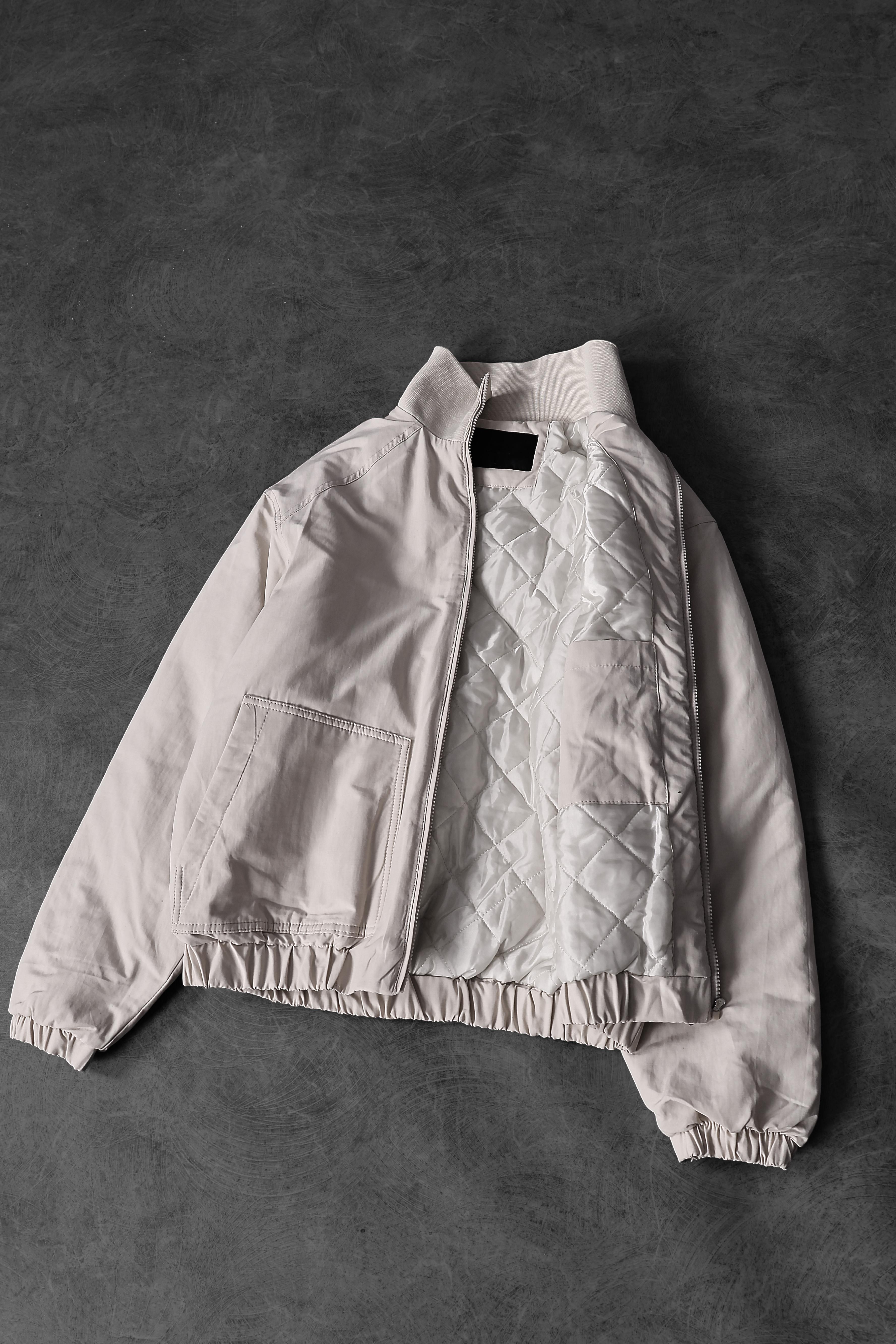 Erkek Bej Dolumlu Bomber Mont
