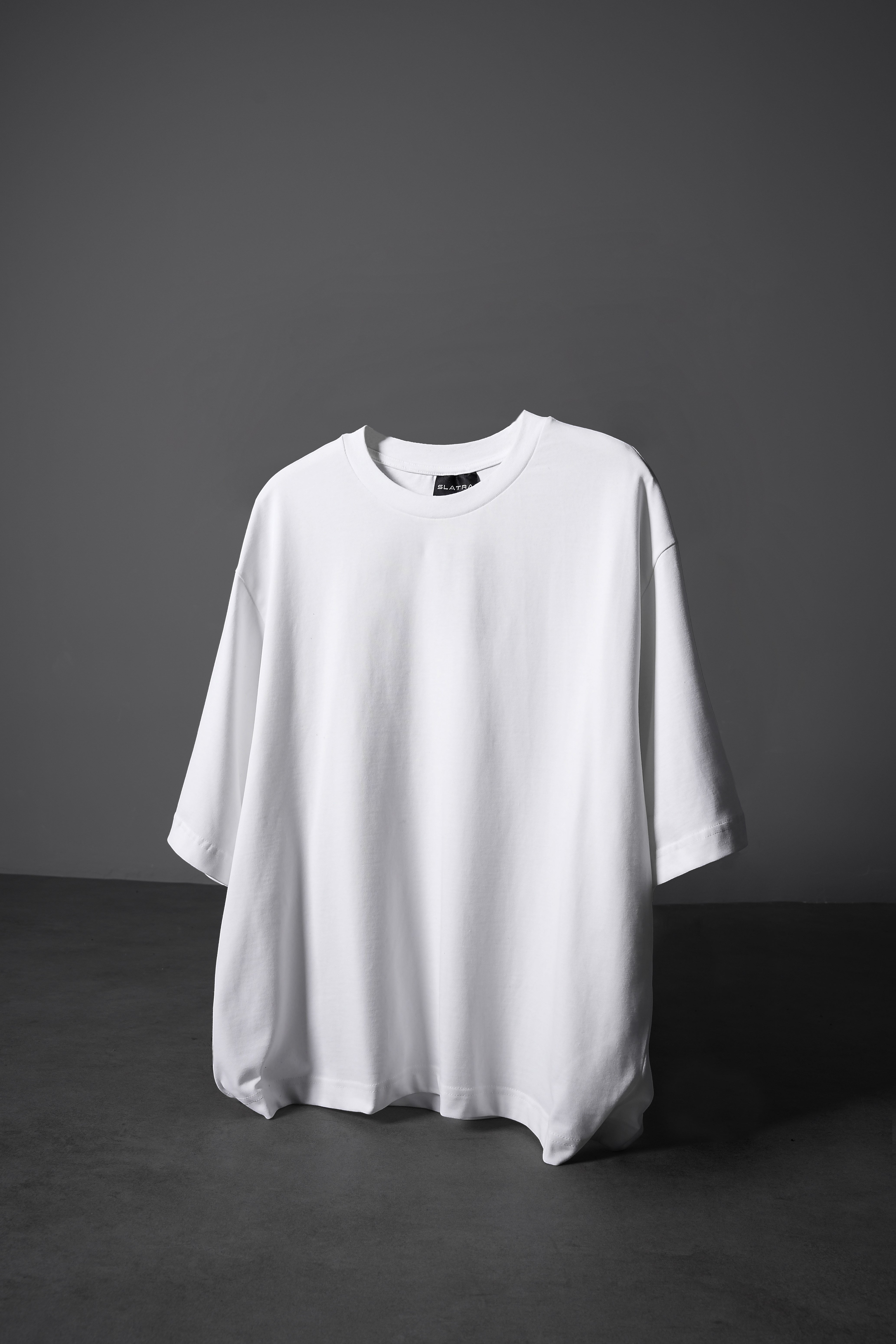 Erkek Beyaz Boxy Fit Basic Tshirt