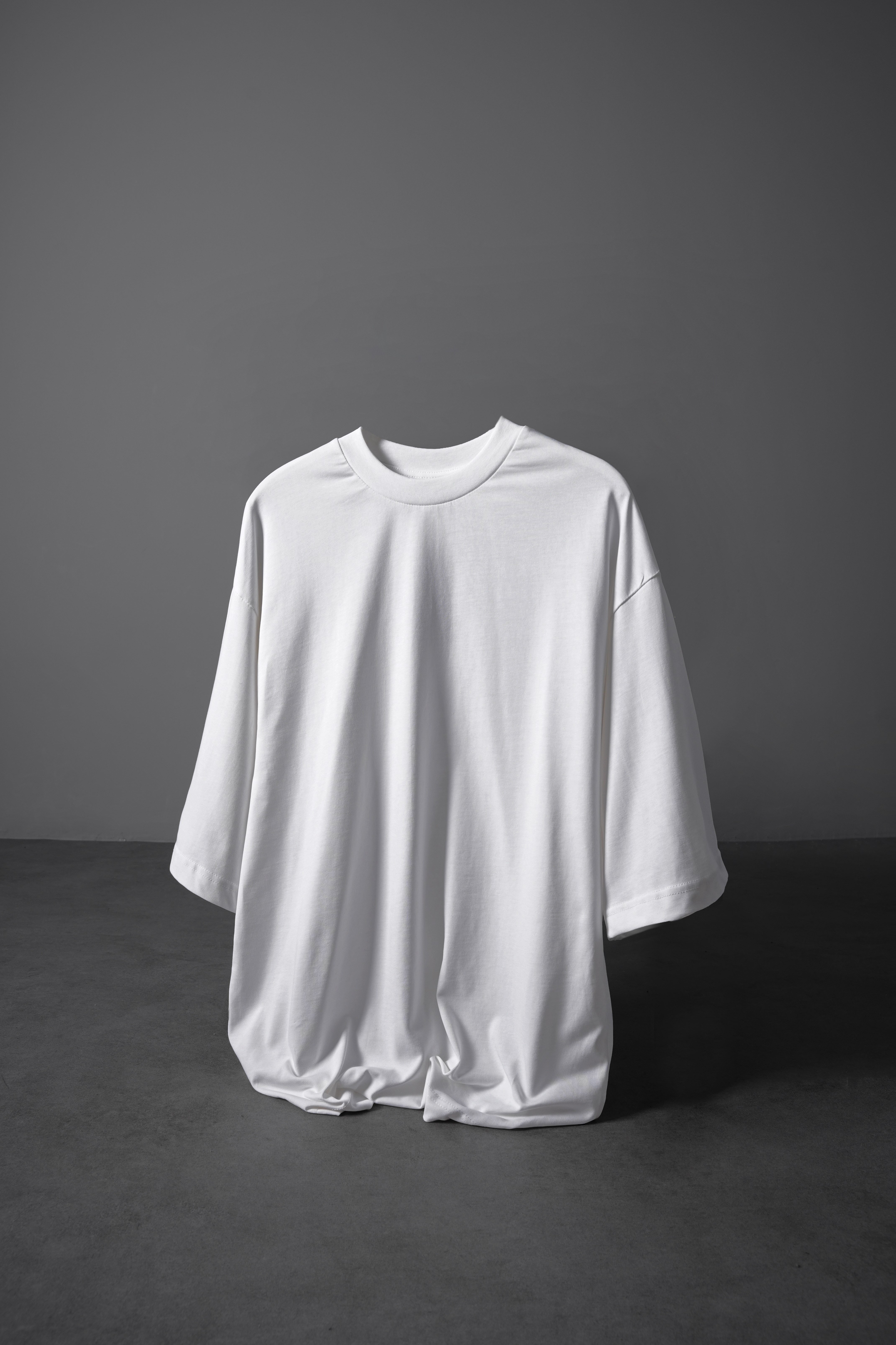 Erkek Beyaz Oversize Basic Tshirt