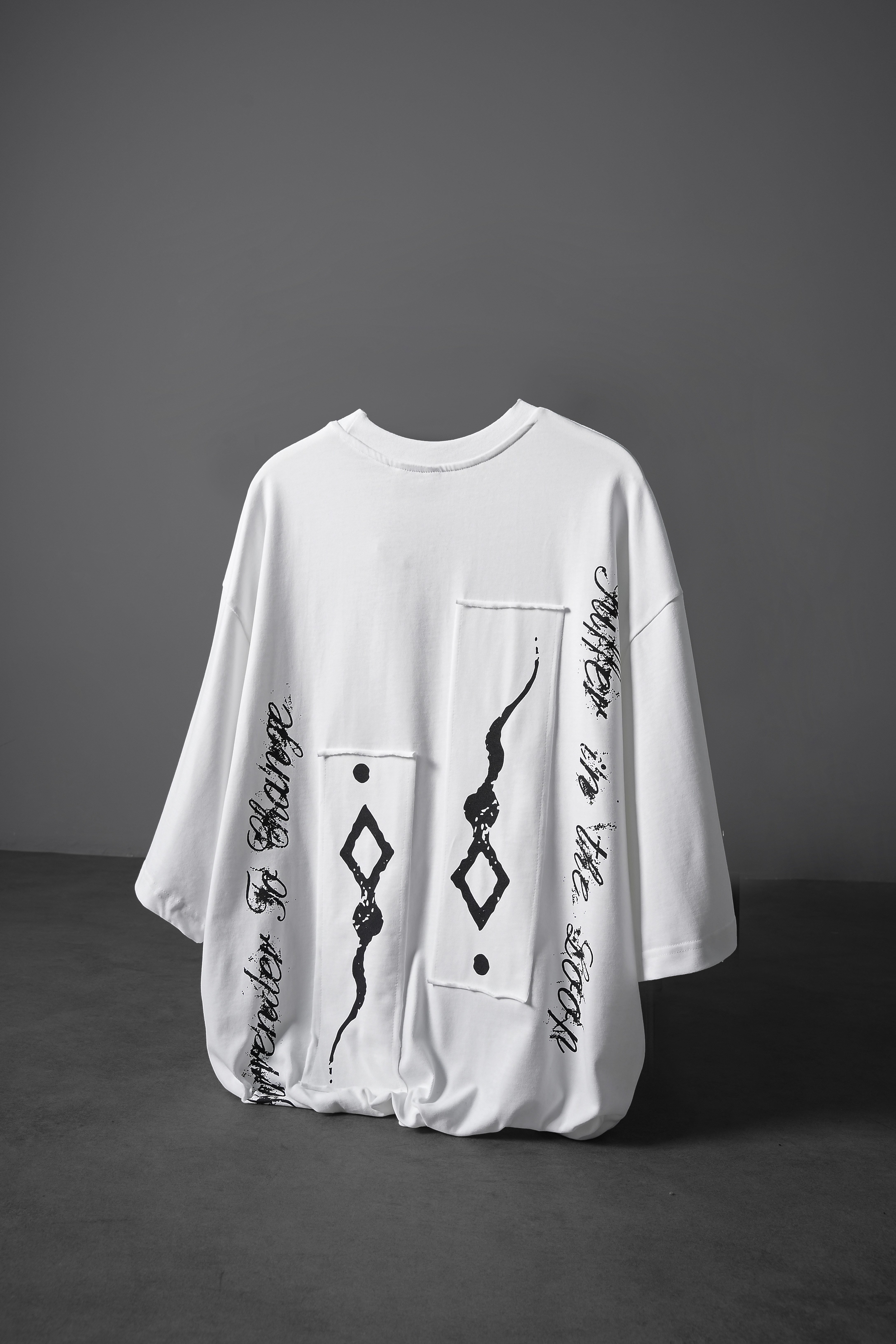 Erkek Beyaz Suffer Patch Oversize Tshirt
