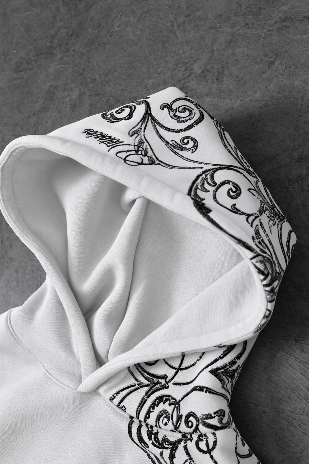Erkek Beyaz Victories Kol Patch Oversize Hoodie