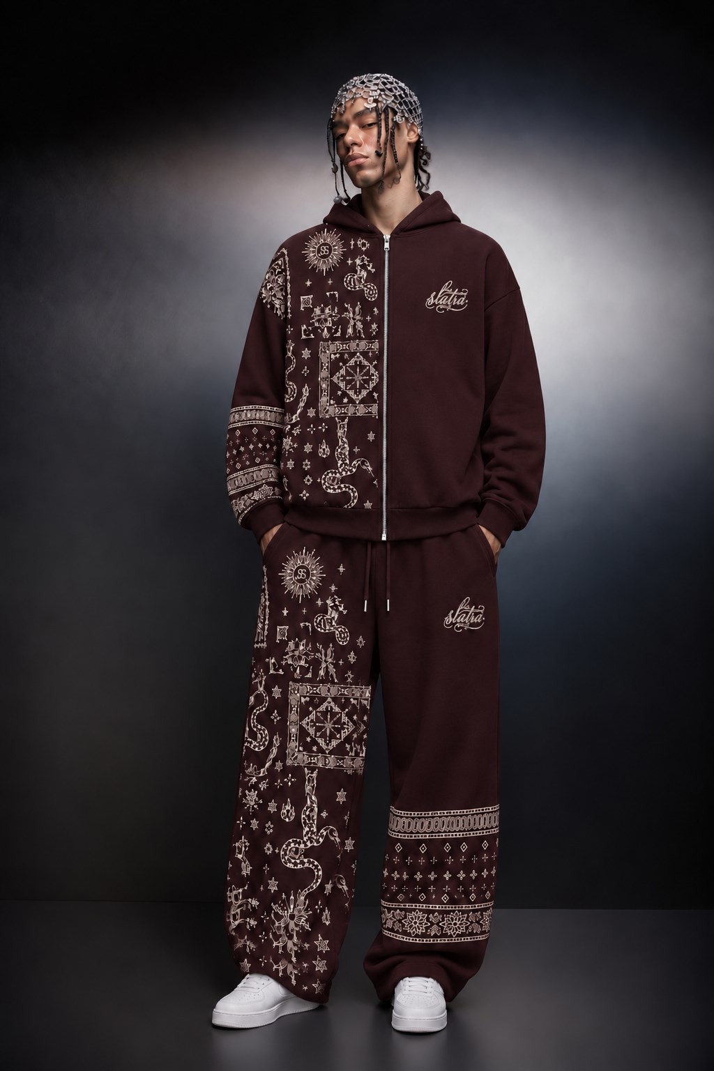 Erkek Bordo Codex Baggy Eşofman