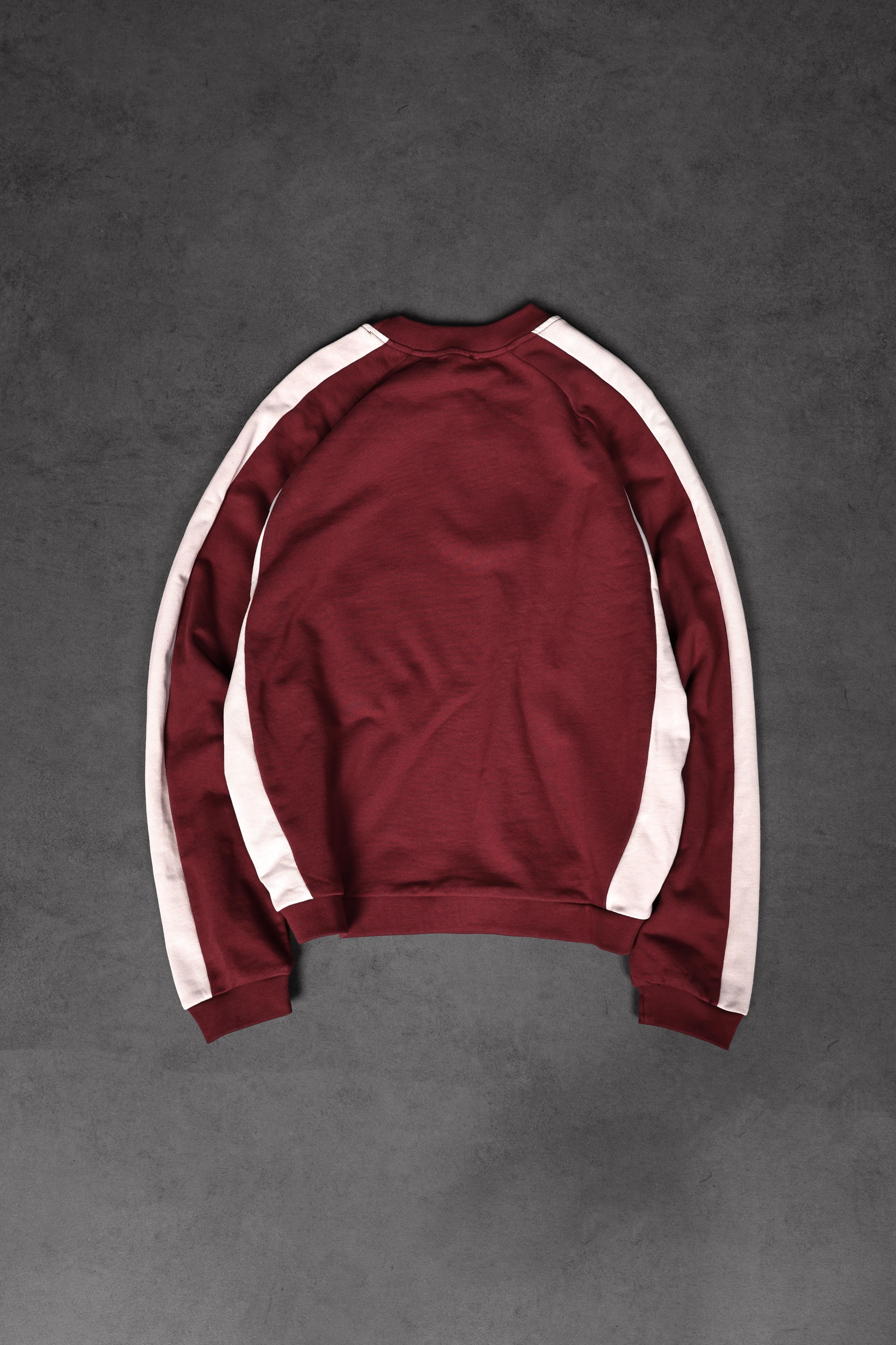 Erkek Bordo Reach Baskılı Oversize Sweatshirt