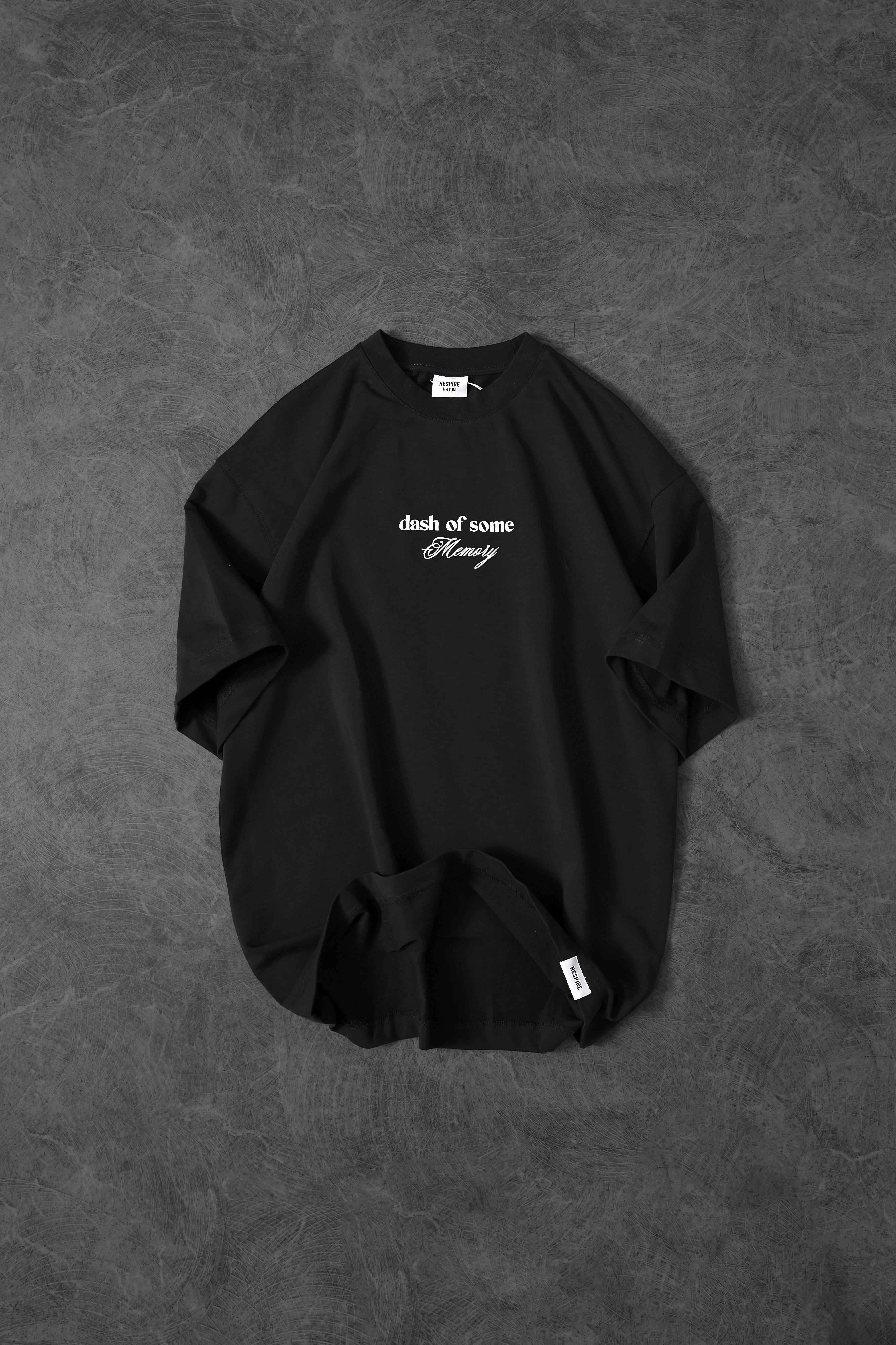 Erkek Füme Memory Lego Kabartma Baskılı Oversize Tshirt