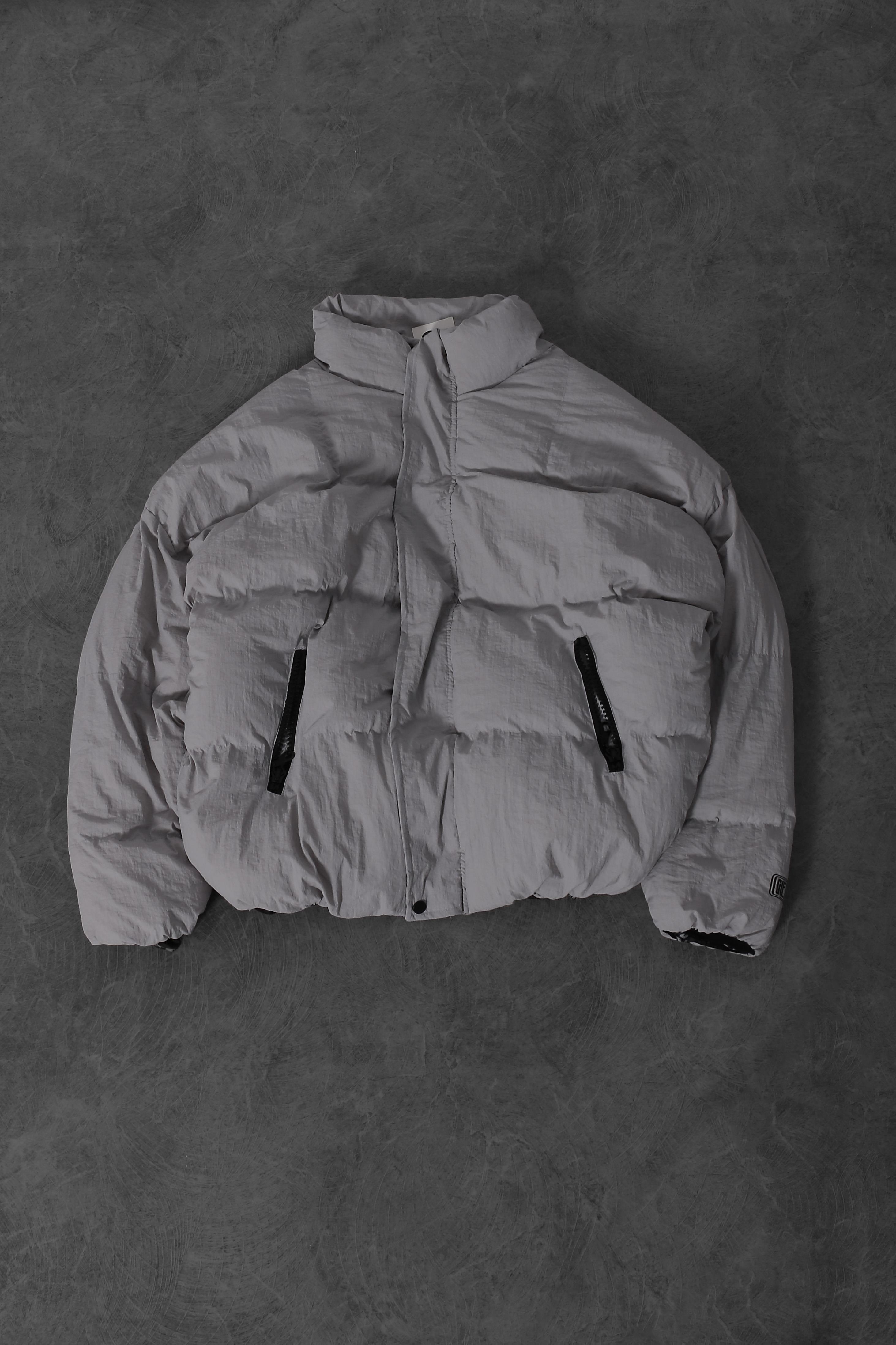 Erkek Gri All Oversize Şişme Mont