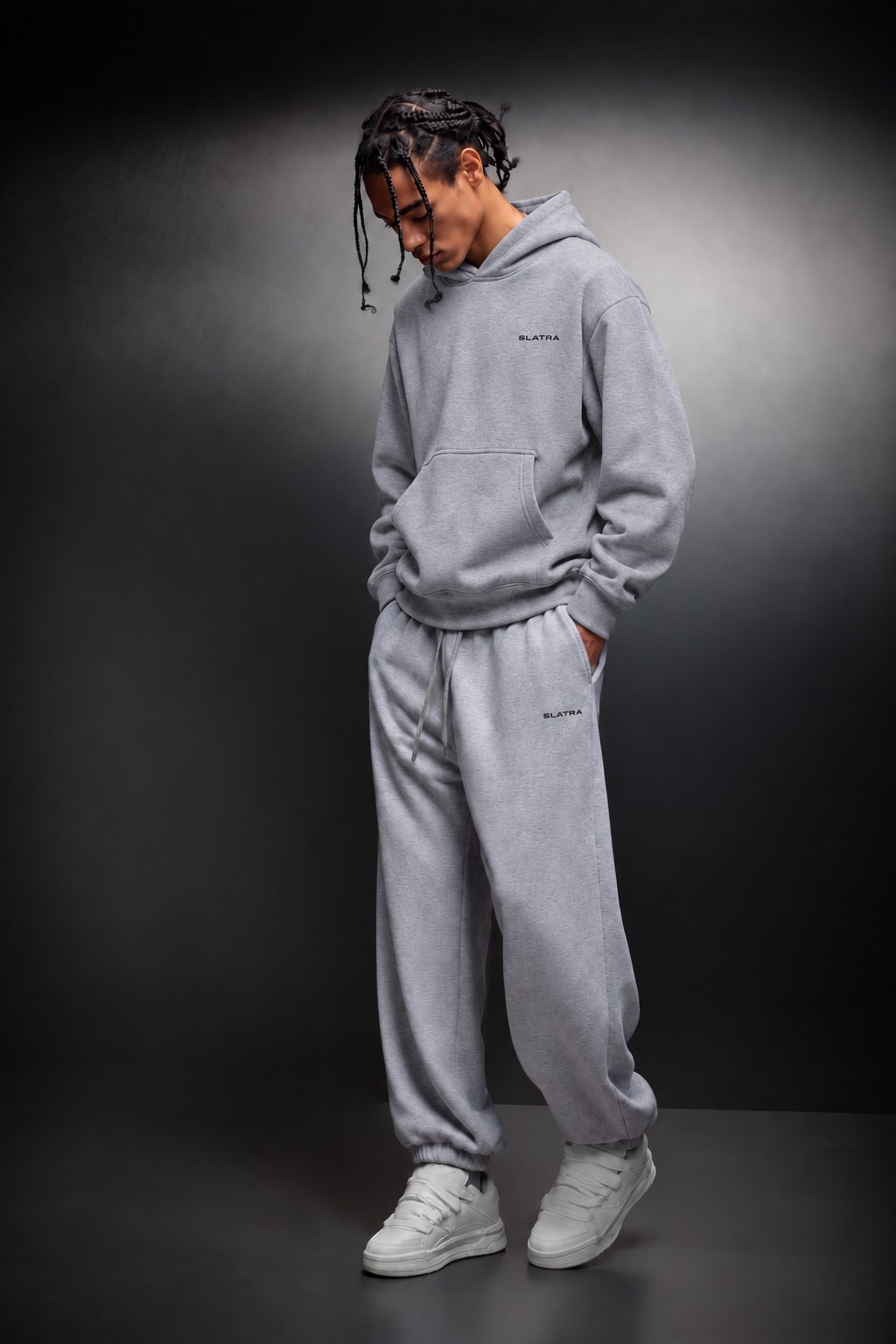 Erkek Gri Basic Jogger Eşofman