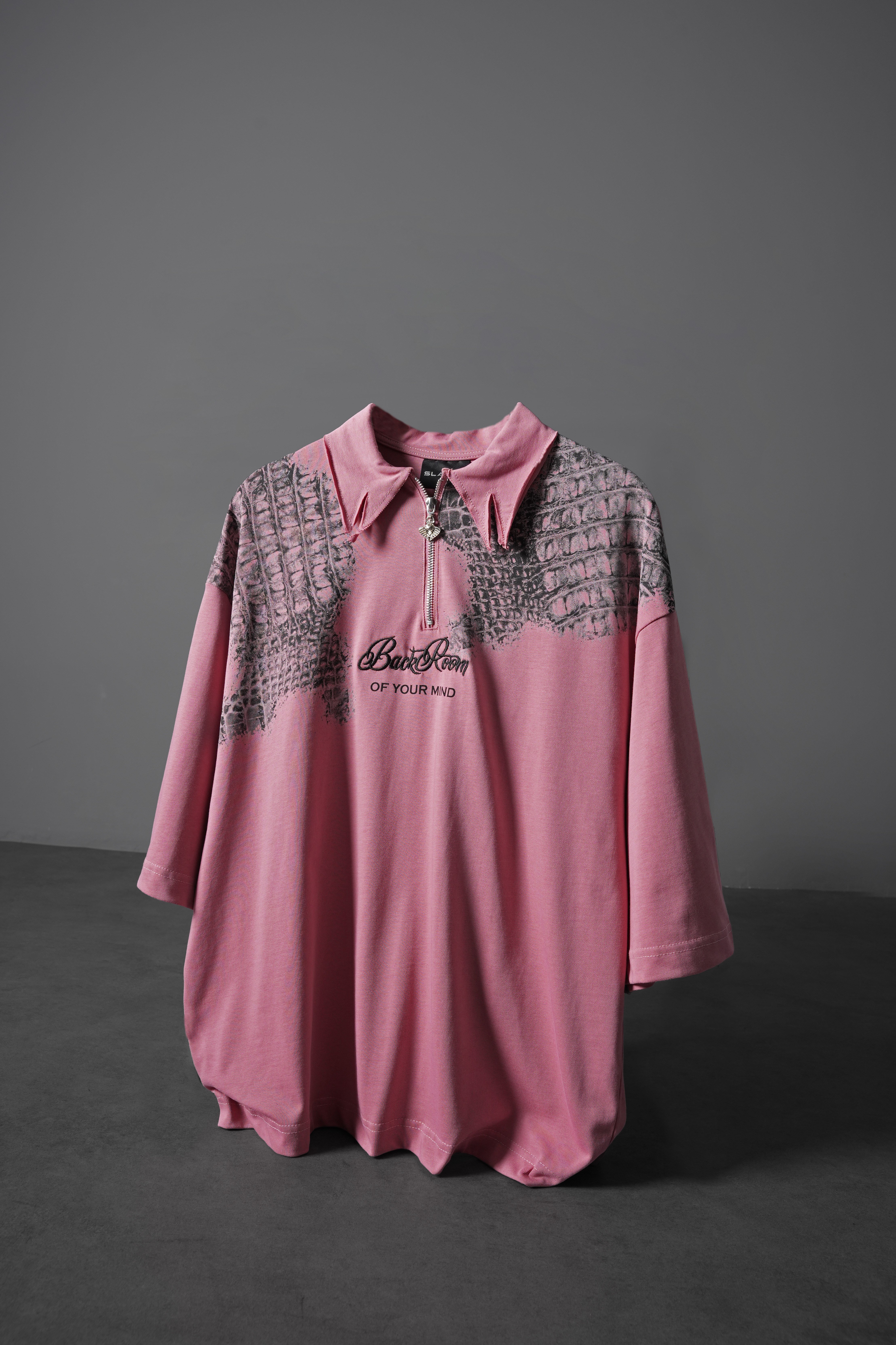Erkek Gül Kurusu Backroom Box Fit Polo Yaka Tshirt