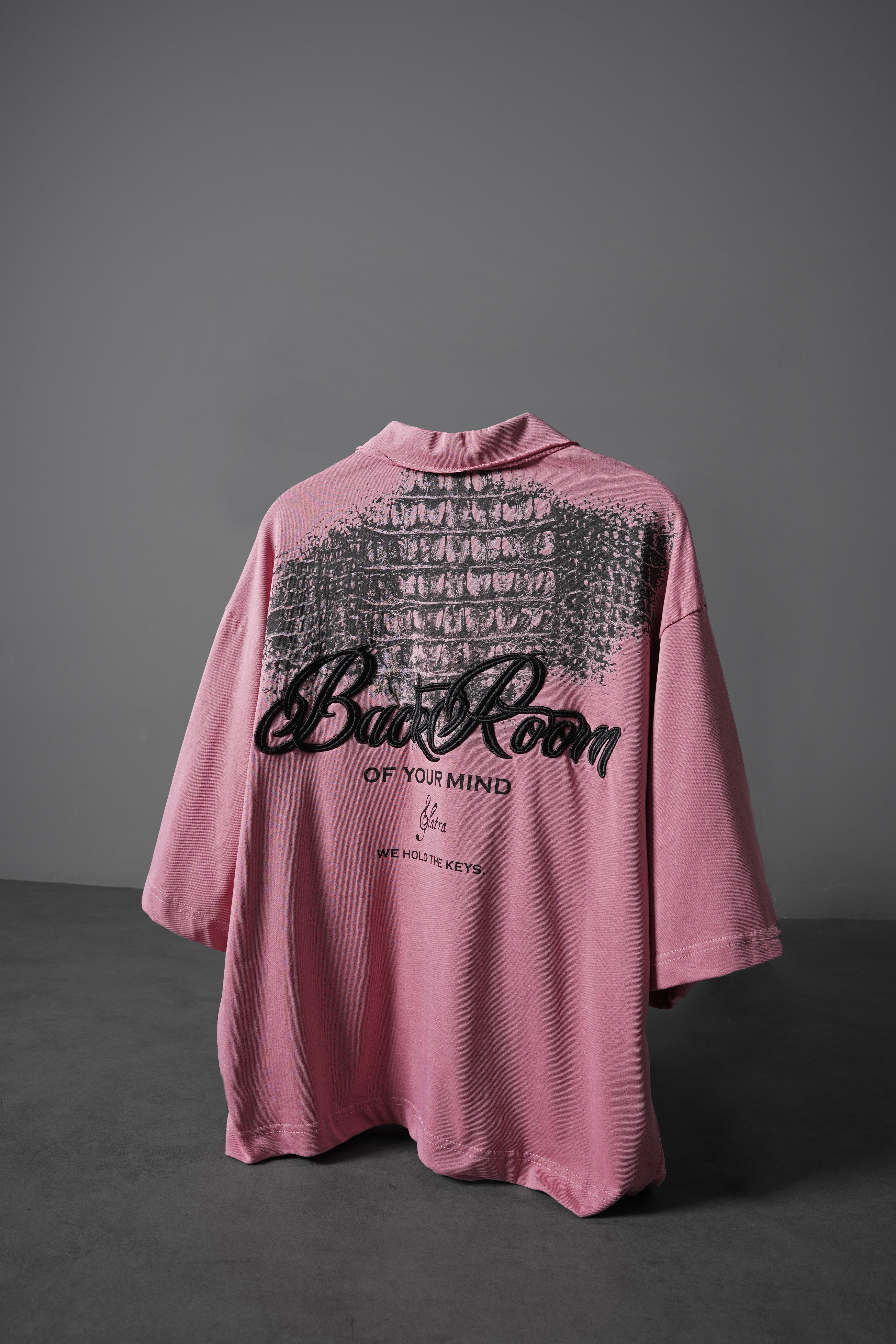 Erkek Gül Kurusu Backroom Box Fit Polo Yaka Tshirt