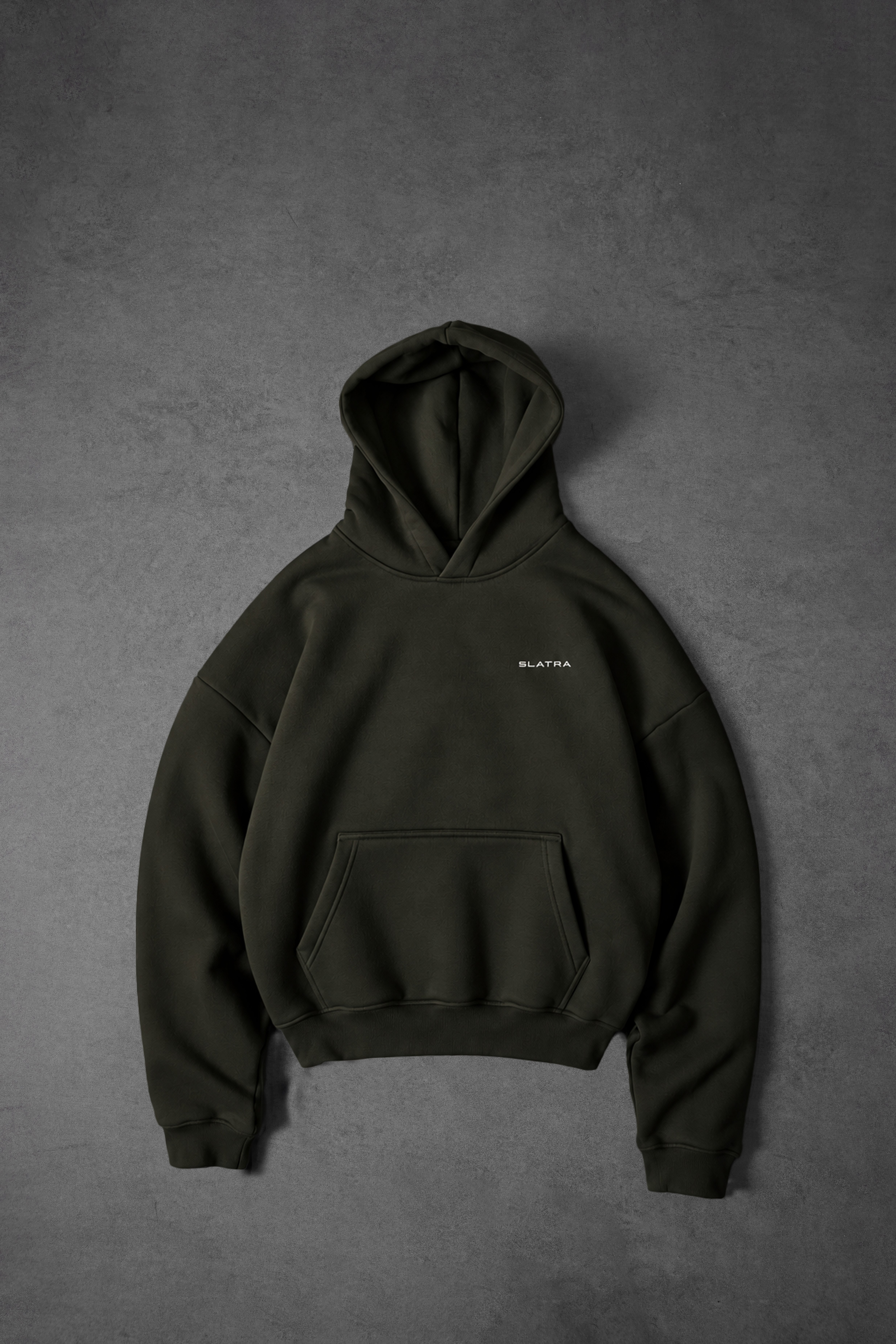 Erkek Haki Basic Oversize Hoodie