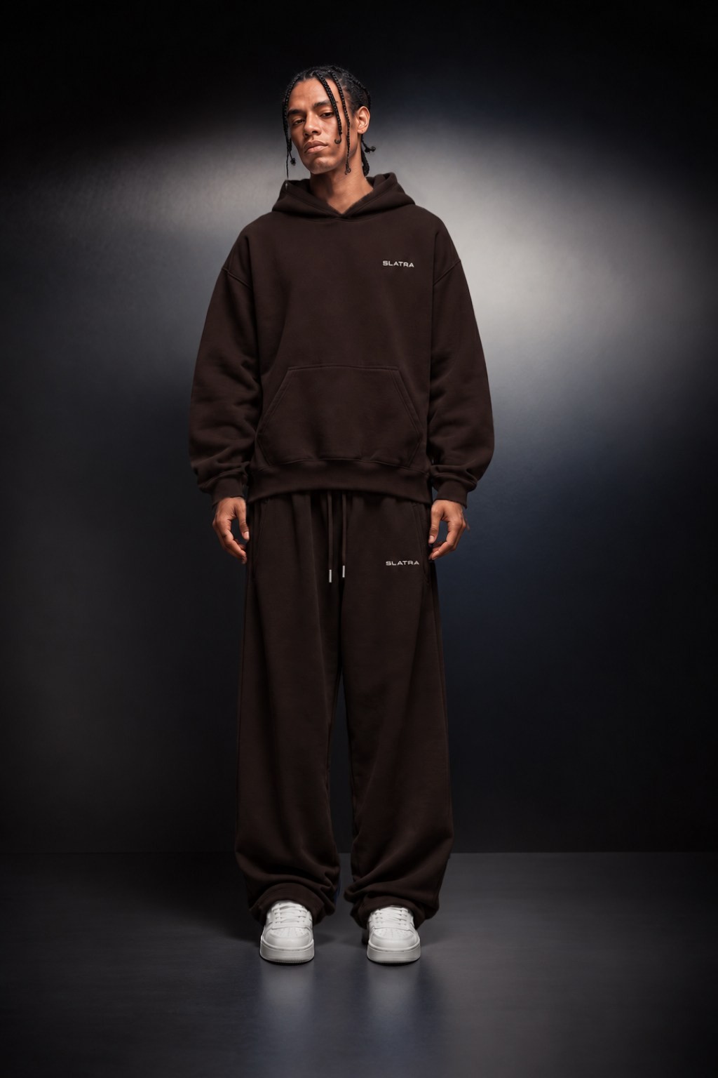 Erkek Kahve Basic Baggy Eşofman