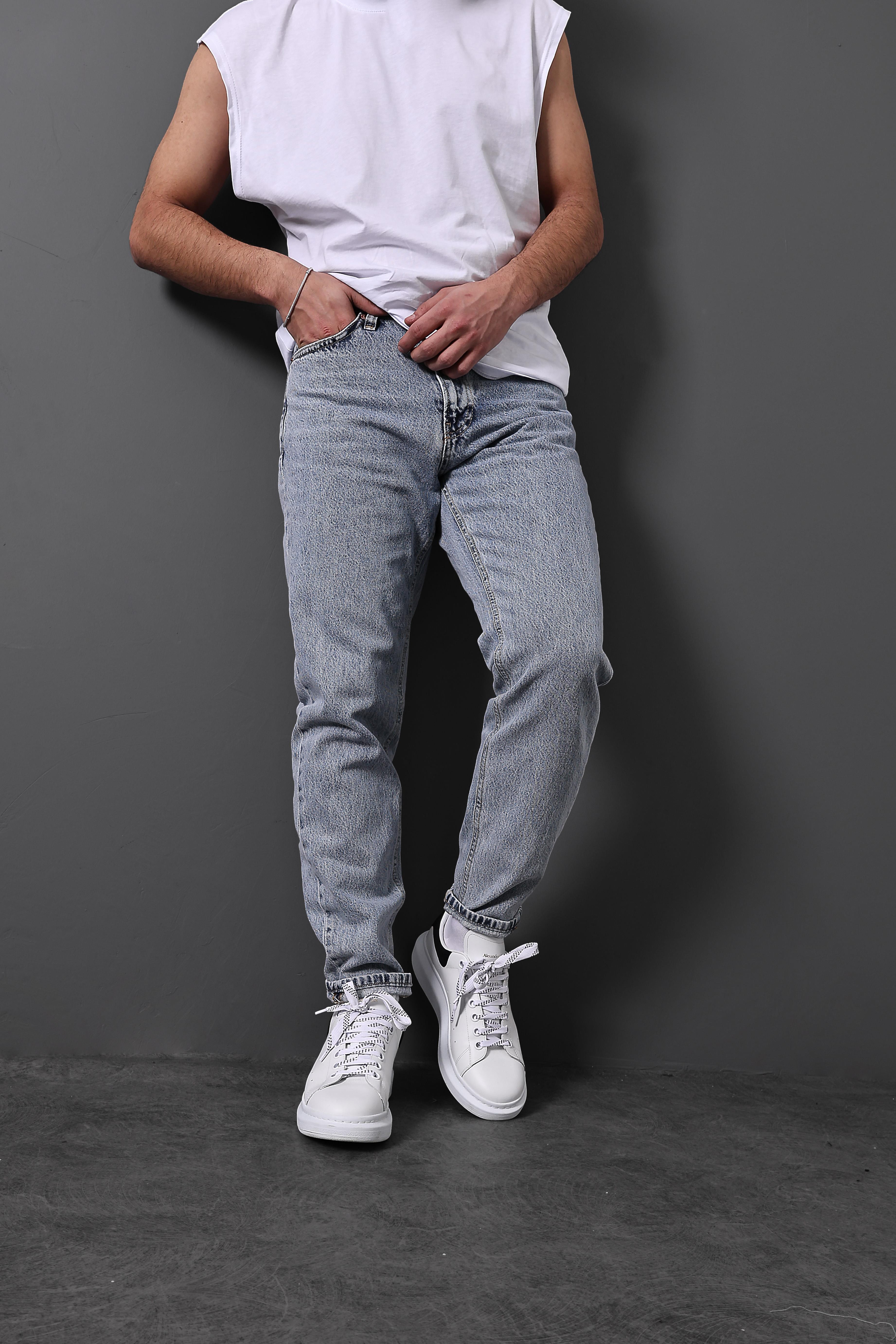 Erkek Kardesen Taşlı Boyfriend Pantolon