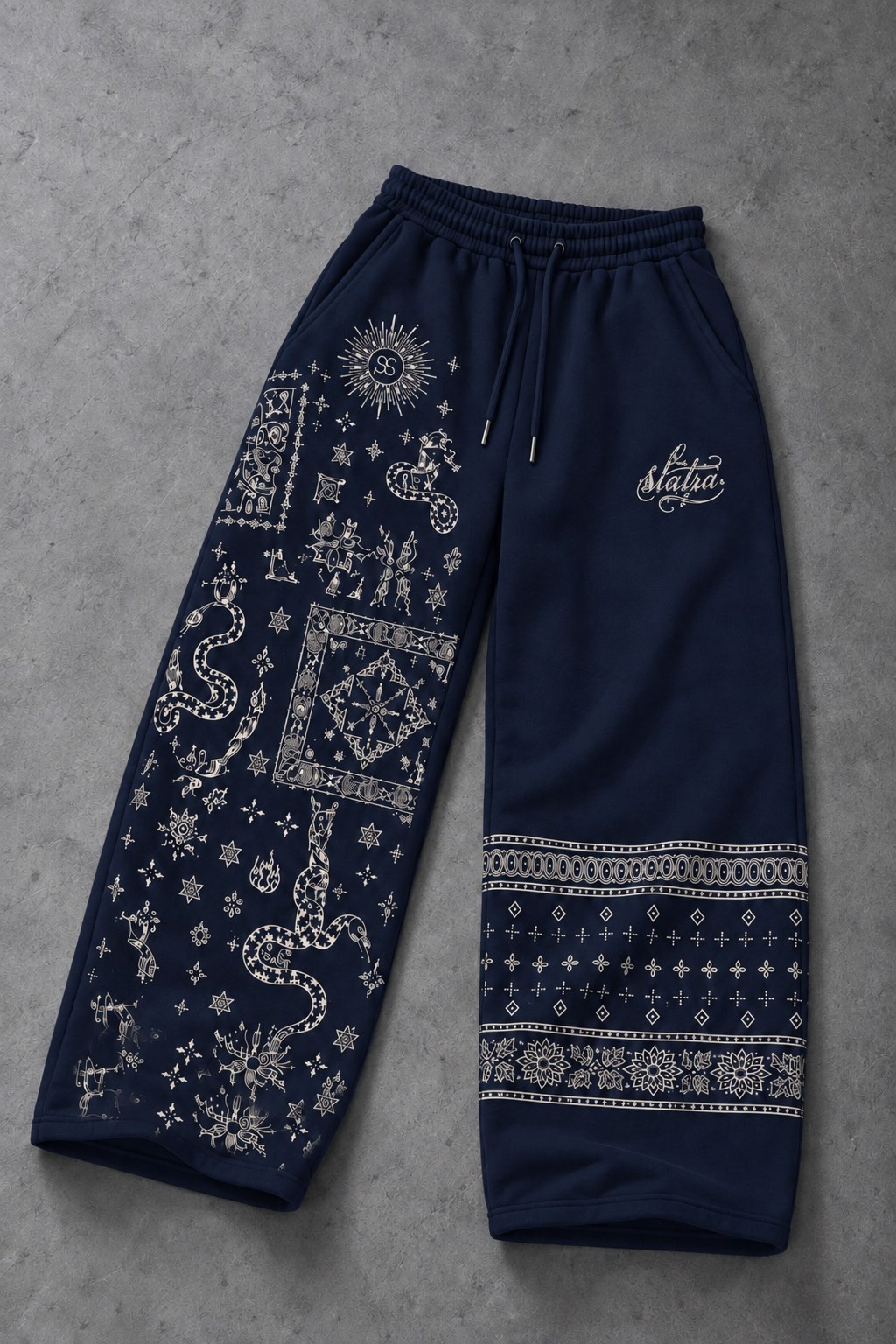 Erkek Lacivert Codex Baggy Eşofman