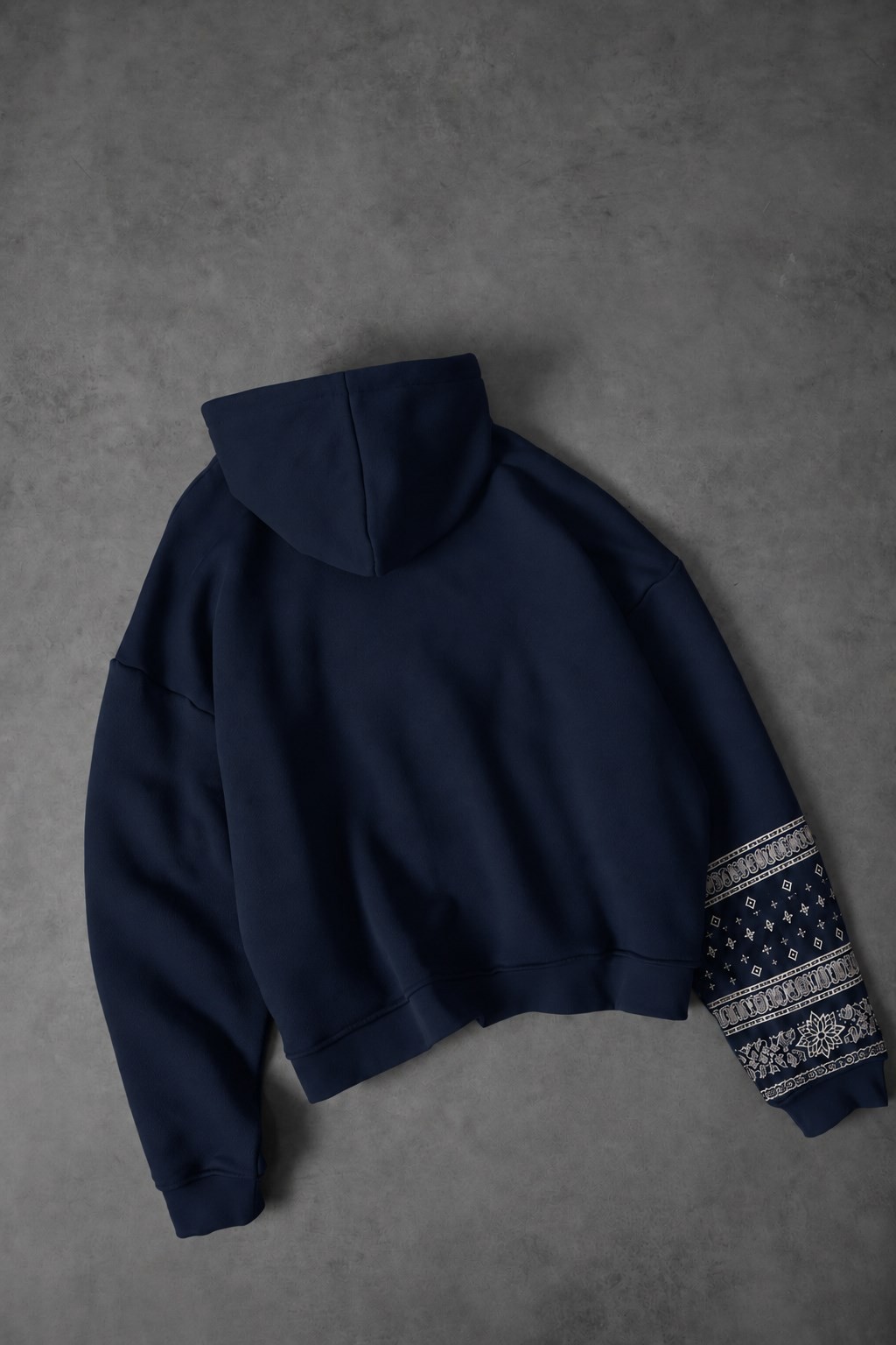 Erkek Lacivert Codex Oversize Full Zip Hoodie