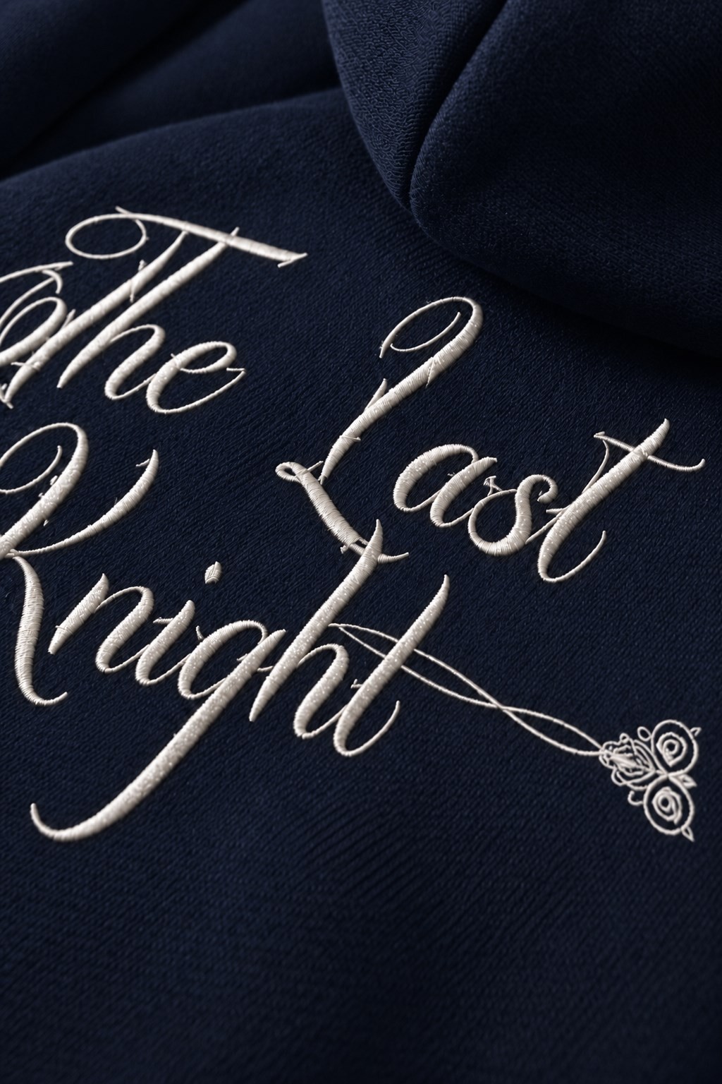 Erkek Lacivert Knight Oversize Full Zip Hoodie