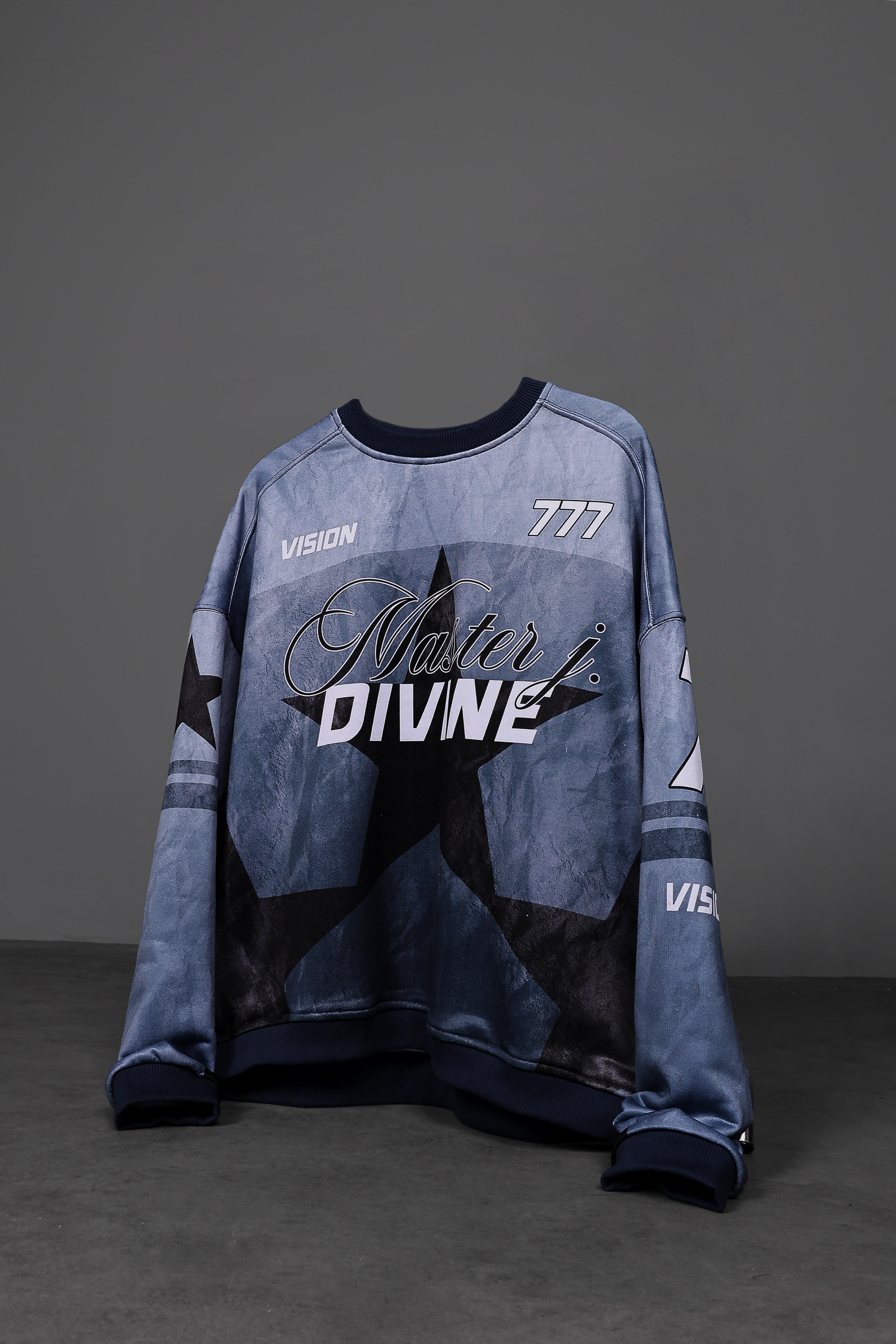 Erkek Lacivert Master Divine Oversize Sweatshirt