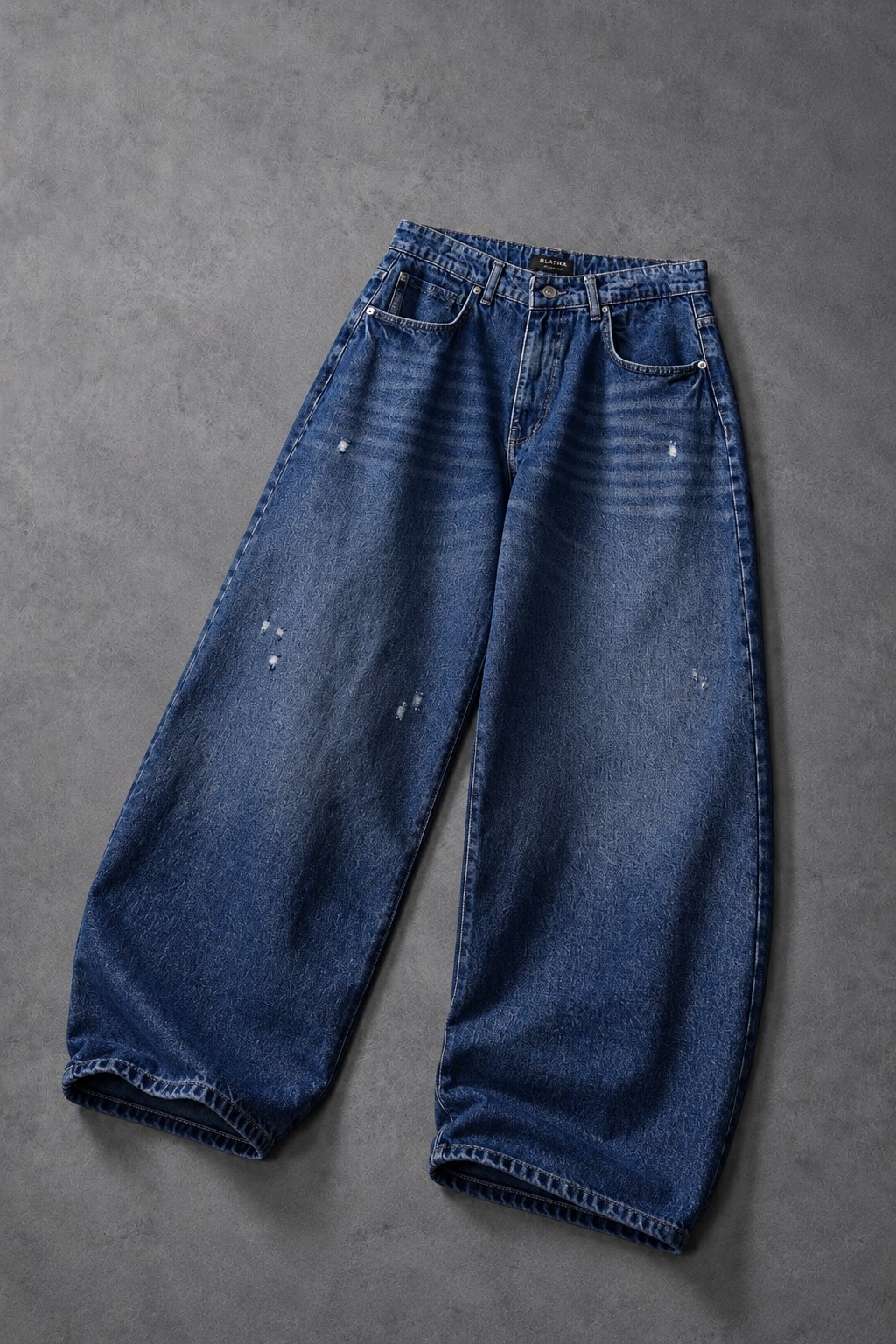 Erkek Mavi Baggy Denim Pantolon