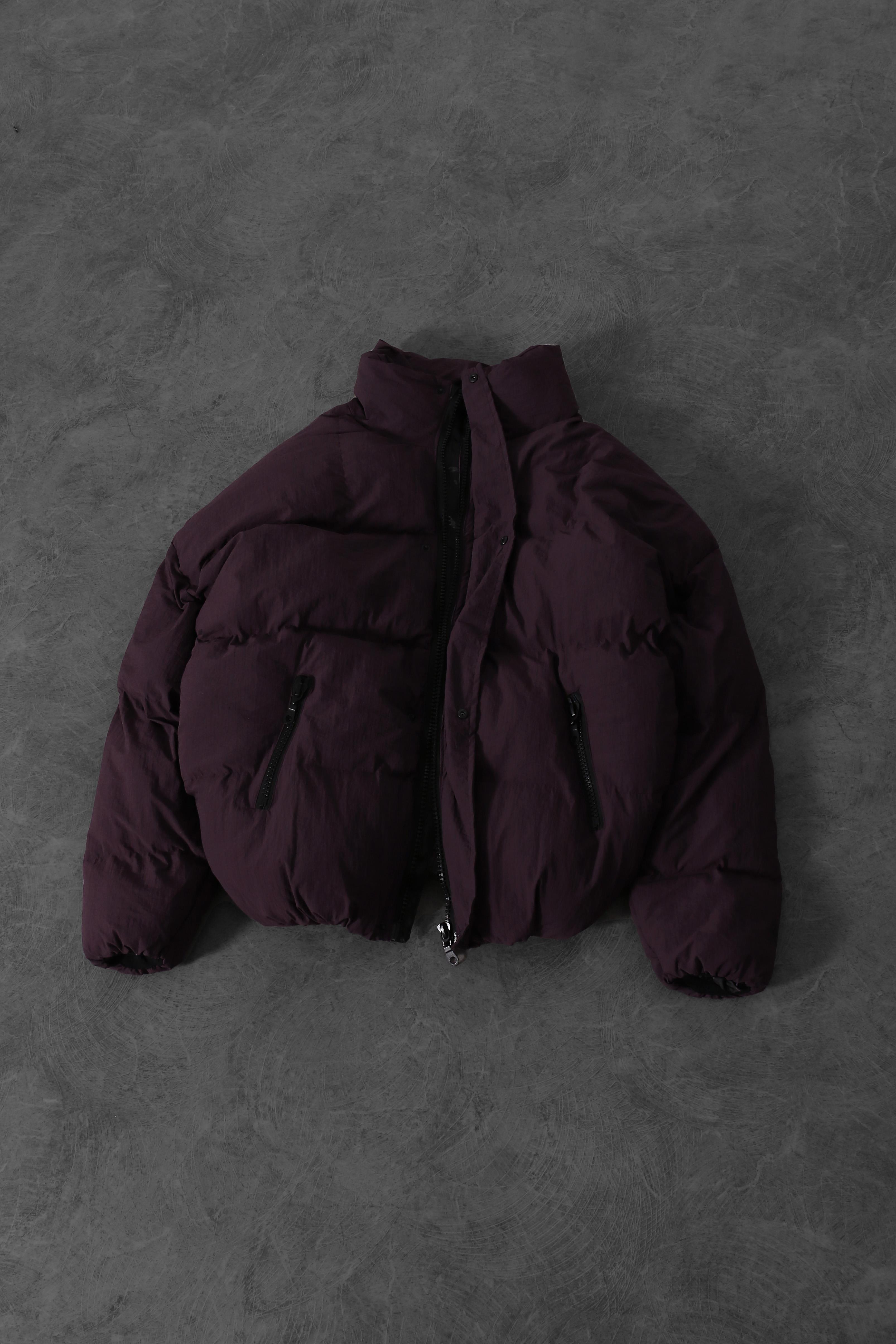 Erkek Mürdüm All Oversize Şişme Mont
