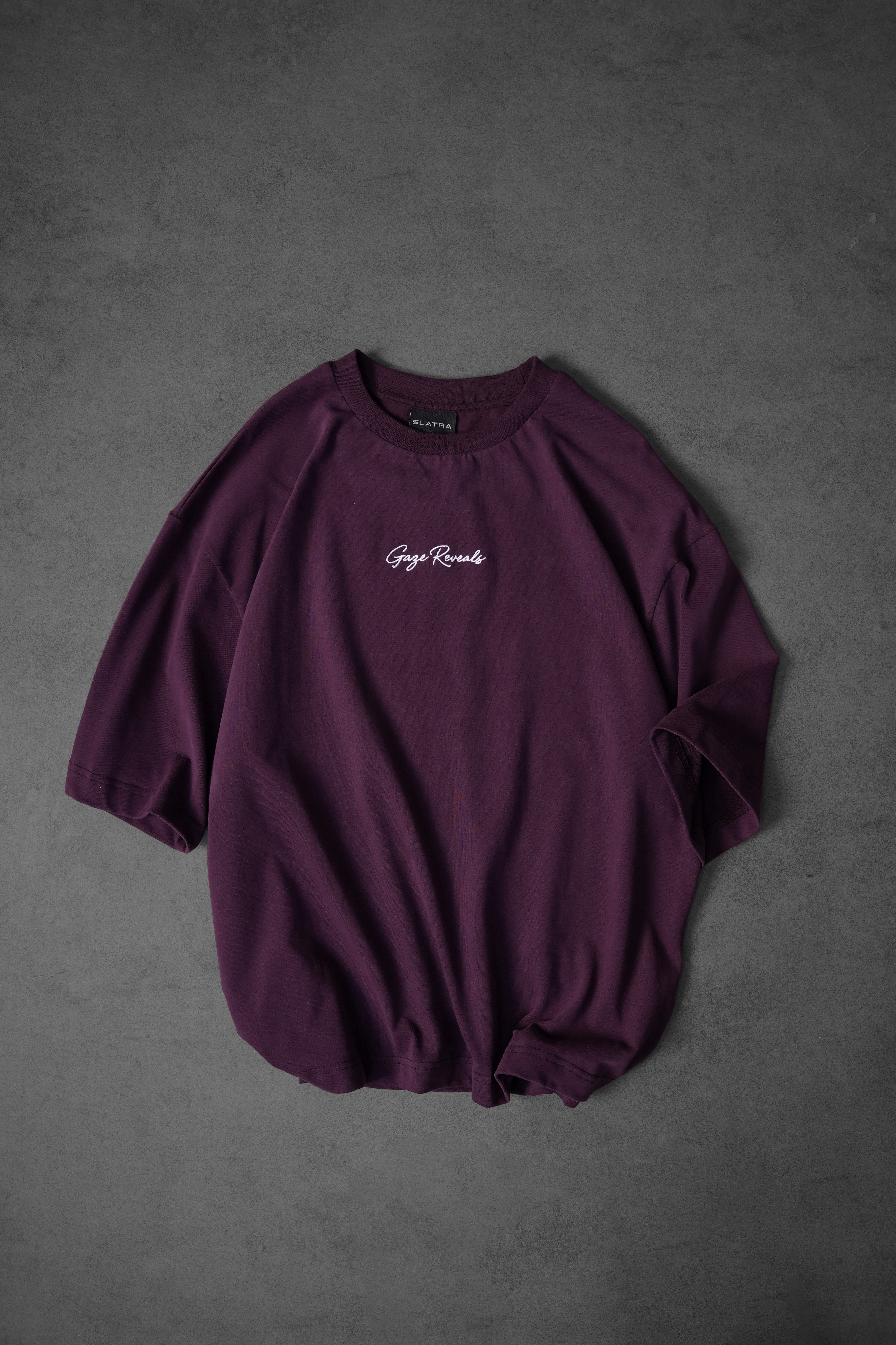 Erkek Mürdüm Gaze Reveals Patch Oversize Tshirt
