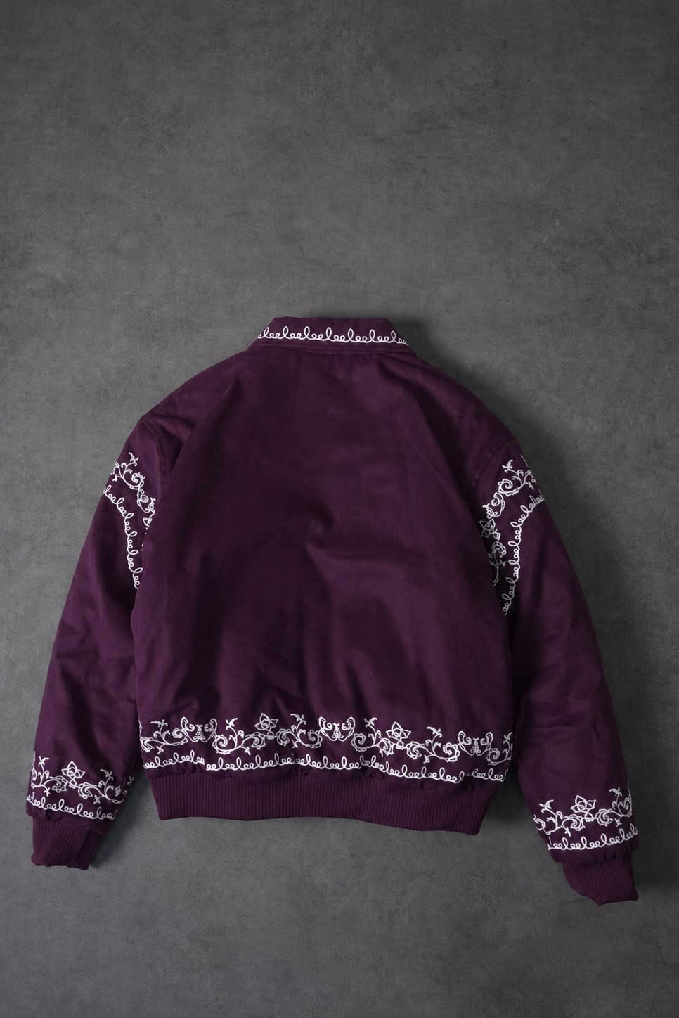 Erkek Mürdüm IVY Nakışlı Bomber Ceket