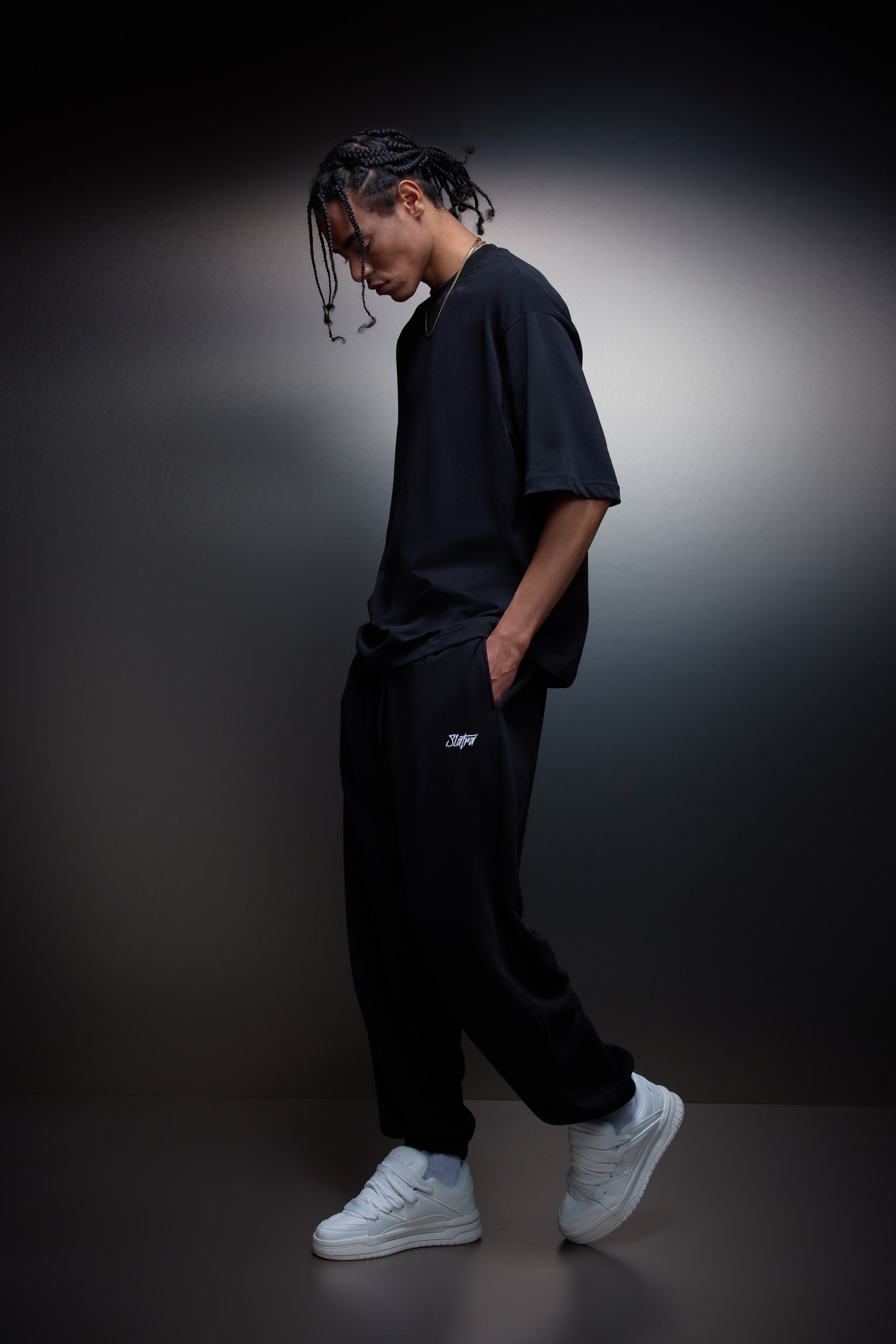 Erkek Siyah Basic Jogger Eşofman