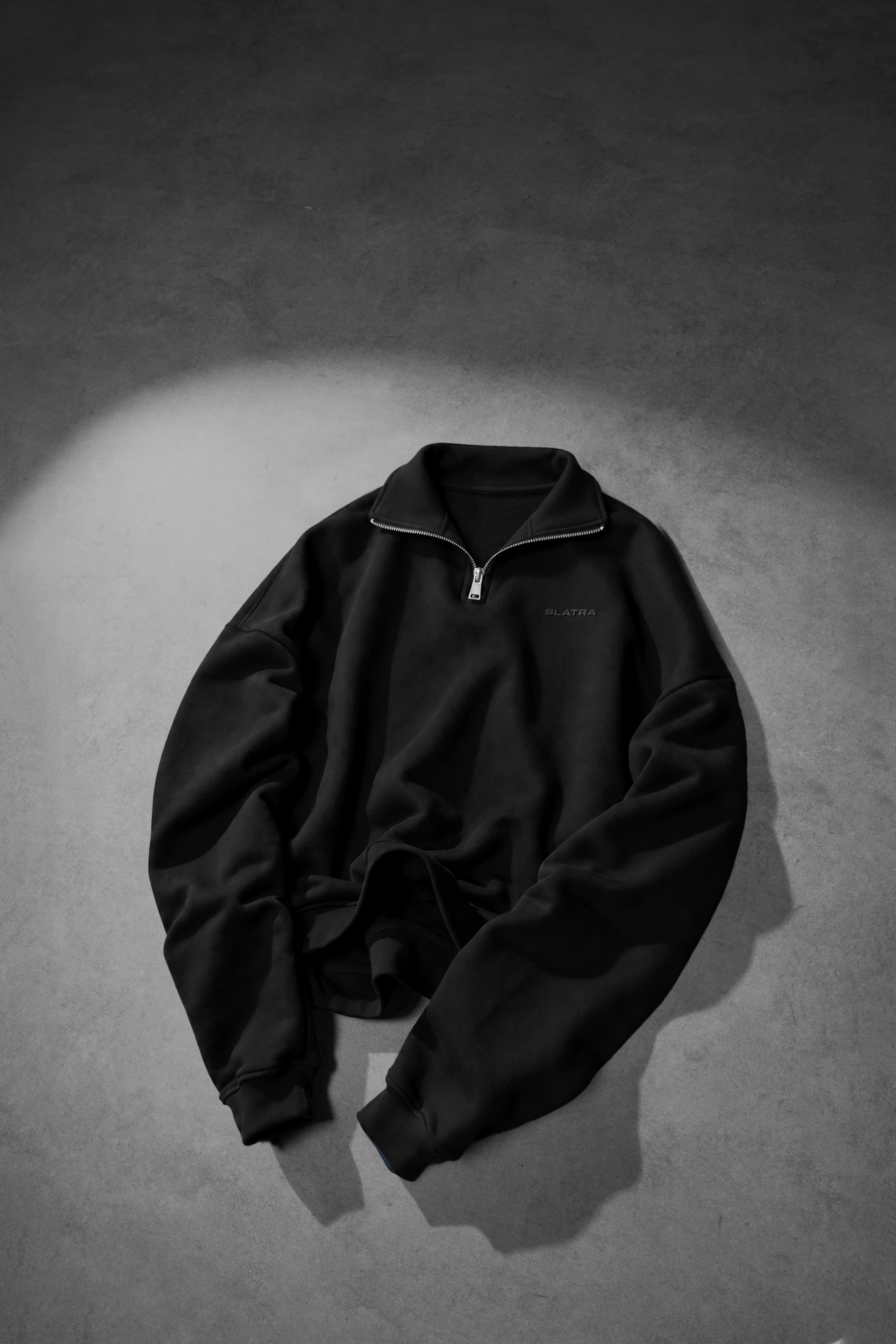 Slatra Basic Oversize Half-Zip Sweatshirt | Designer Streetwear