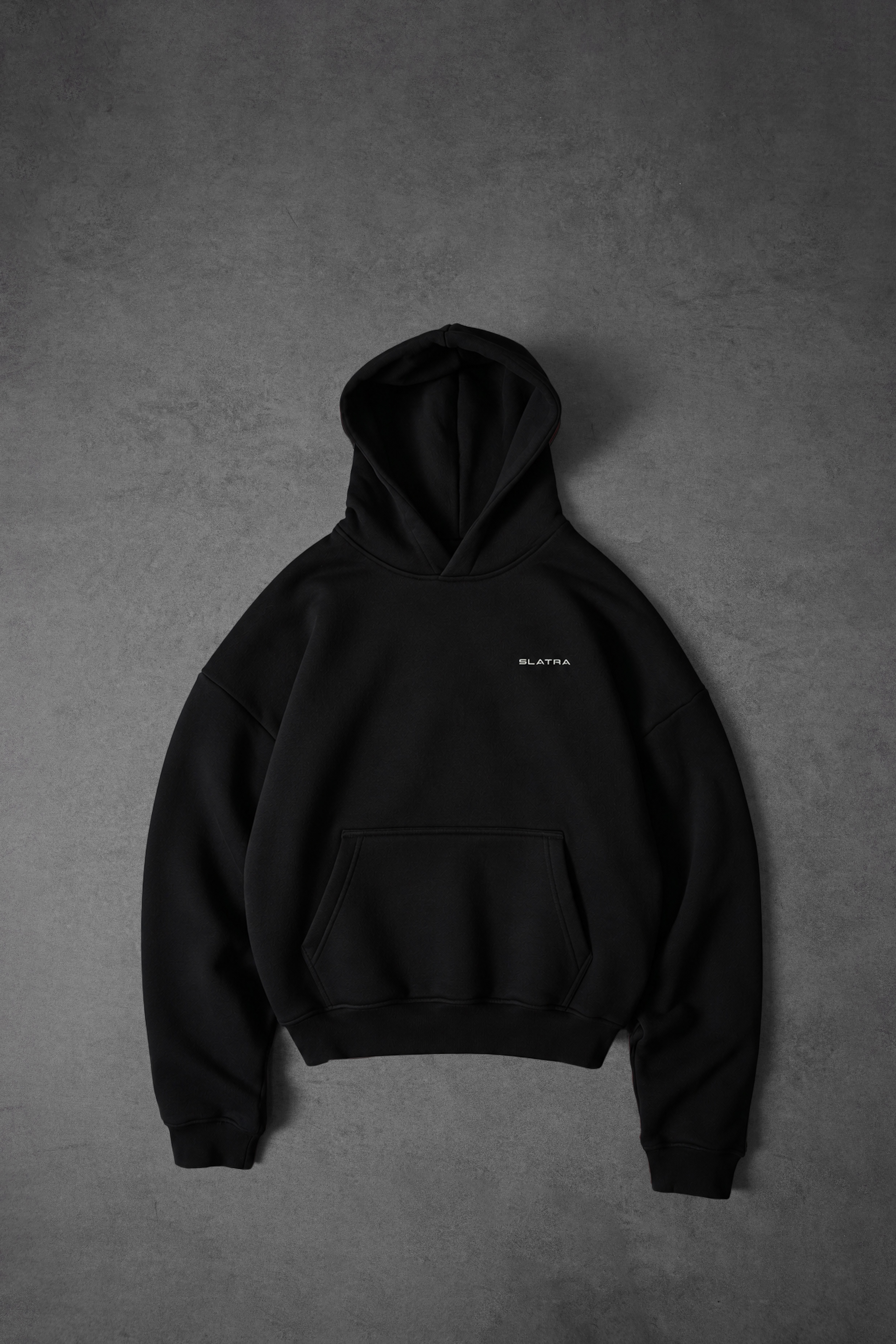 Erkek Siyah Basic Oversize Hoodie