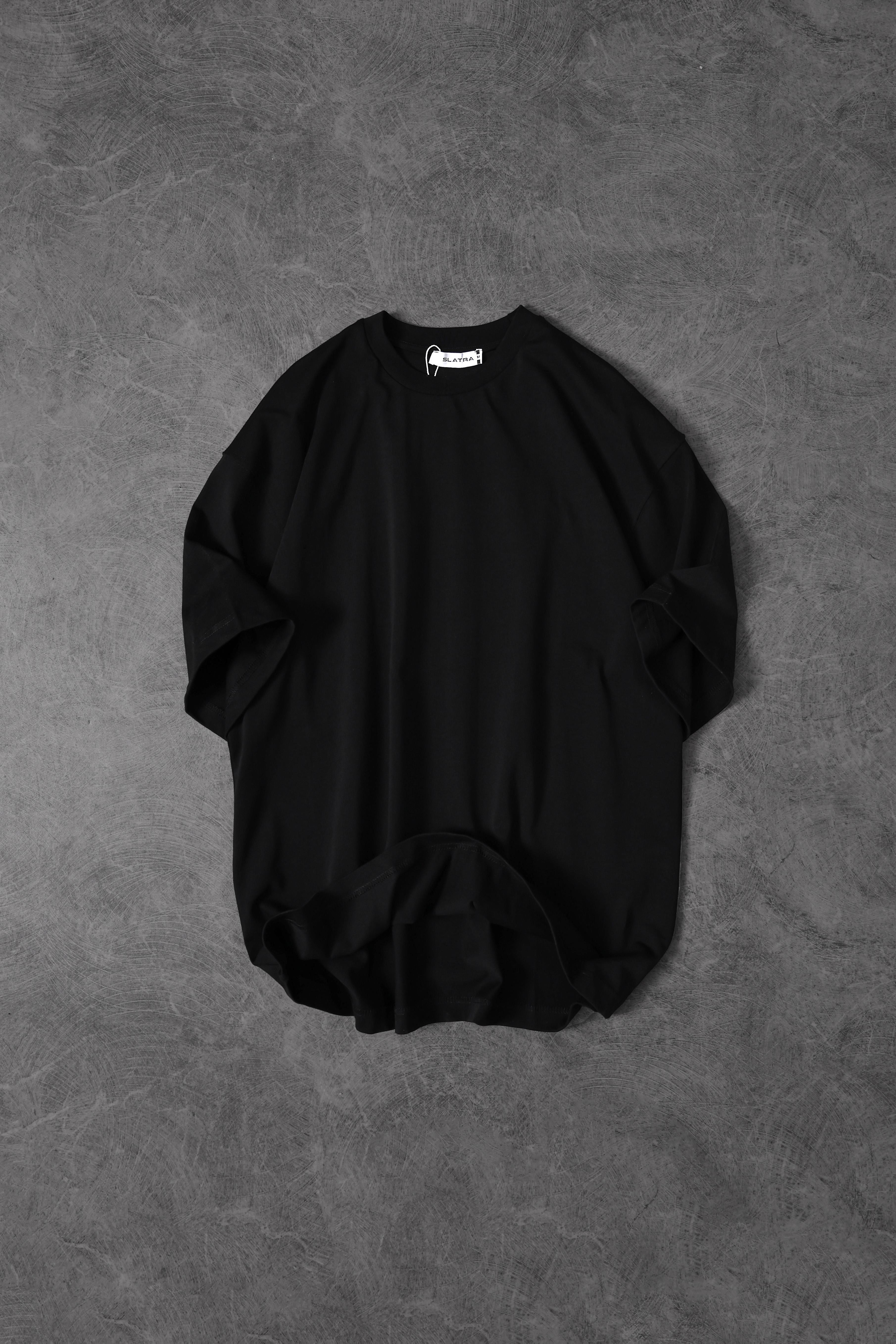 Erkek Siyah Basic Oversize Tshirt