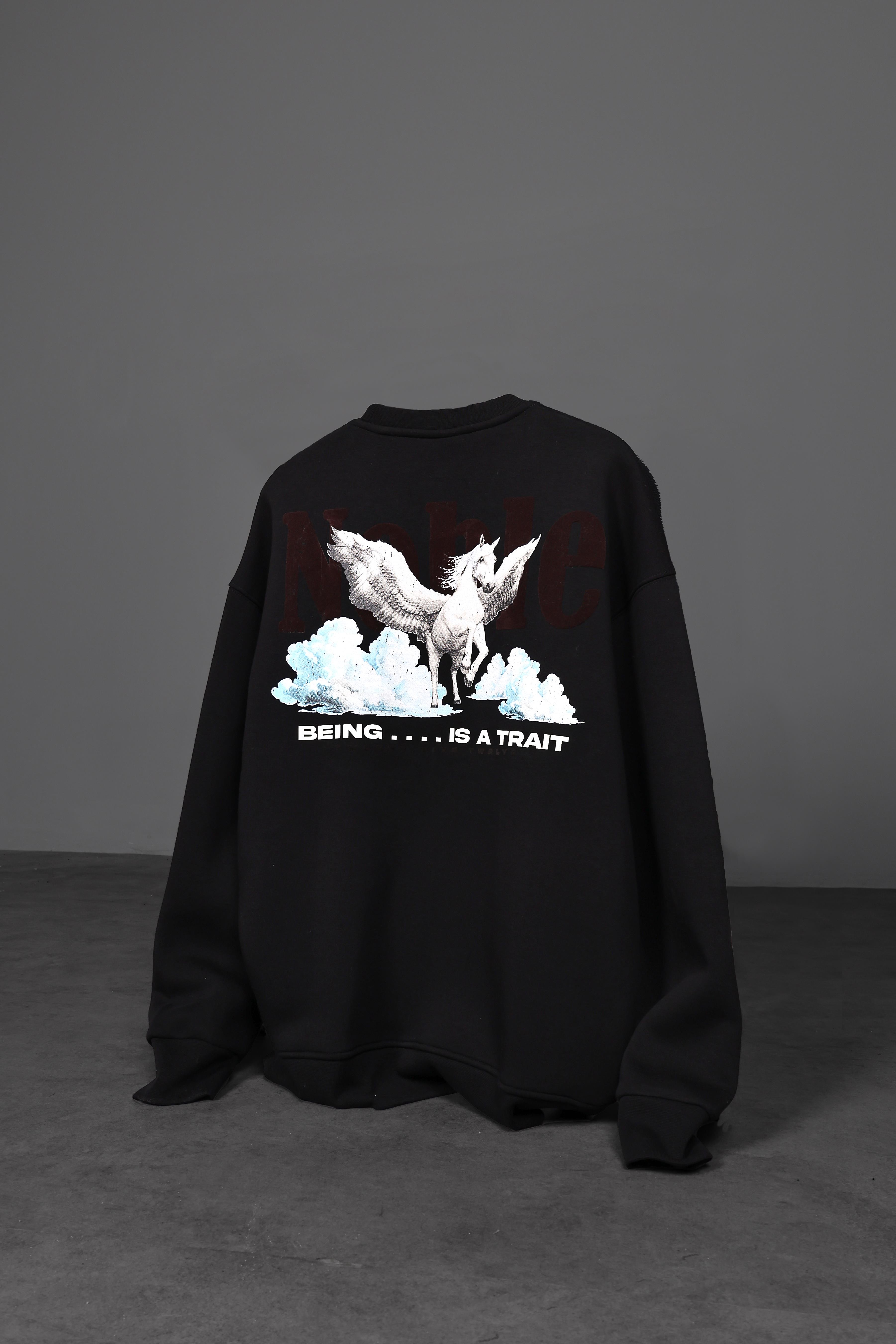 Erkek Siyah Being Noble Oversize Sweatshirt
