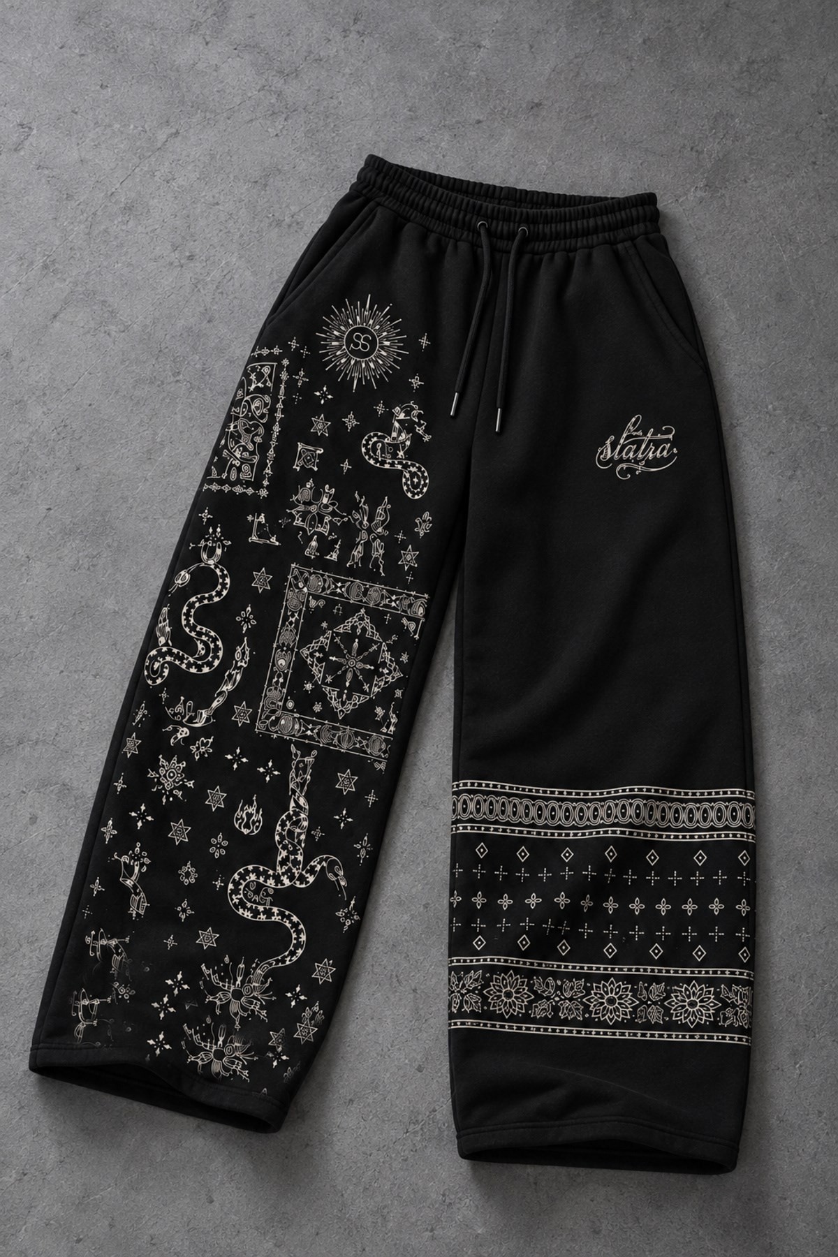 Erkek Siyah Codex Baggy Eşofman