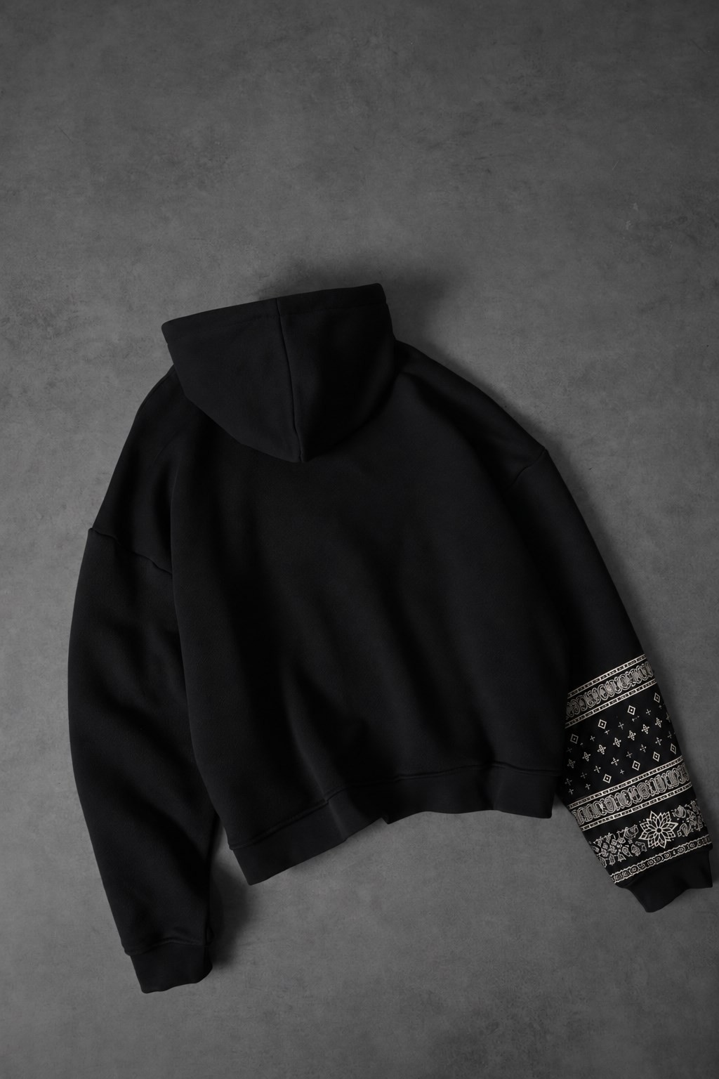 Erkek Siyah Codex Oversize Full Zip Hoodie