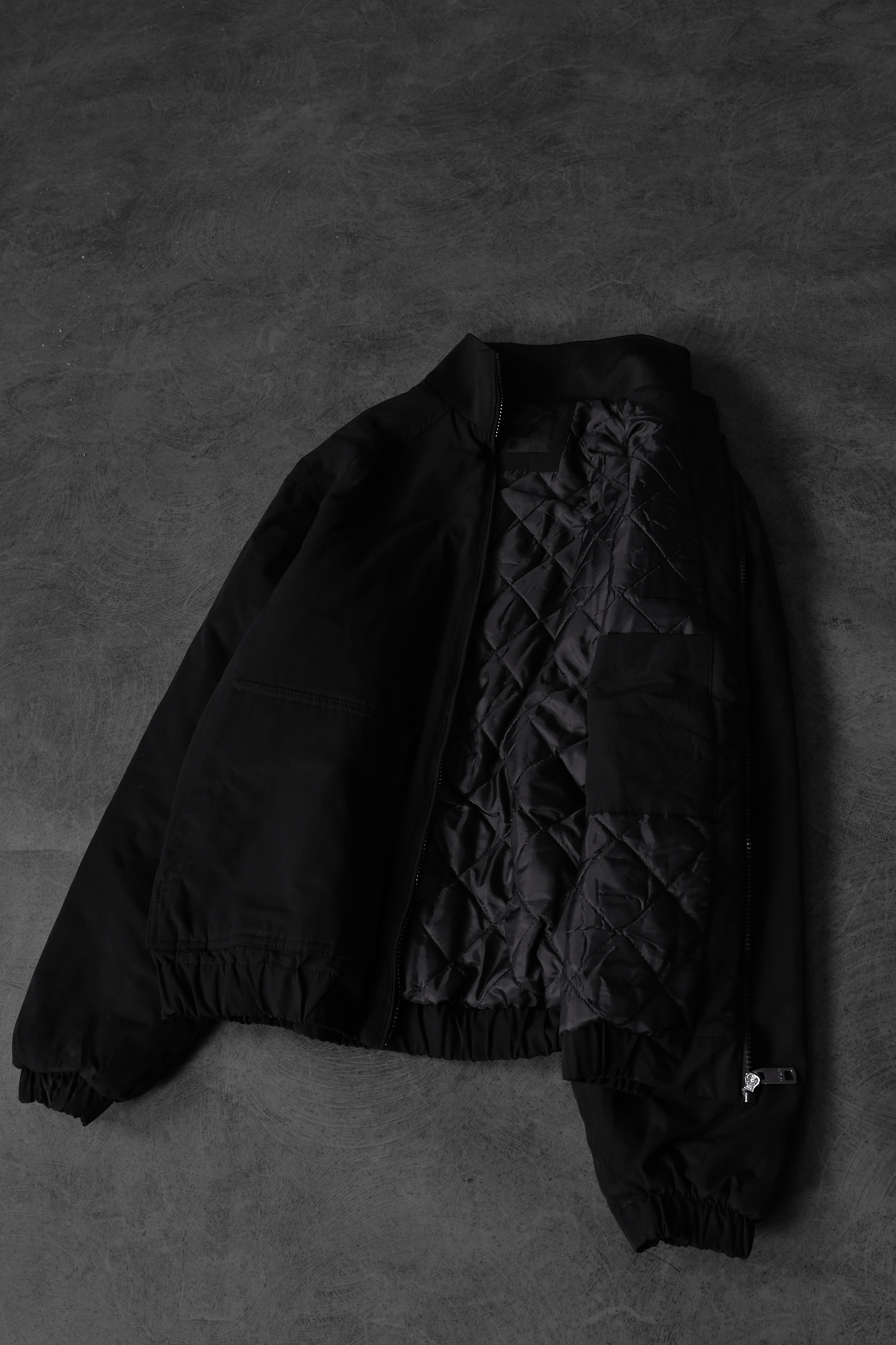 Erkek Siyah Dolumlu Bomber Mont