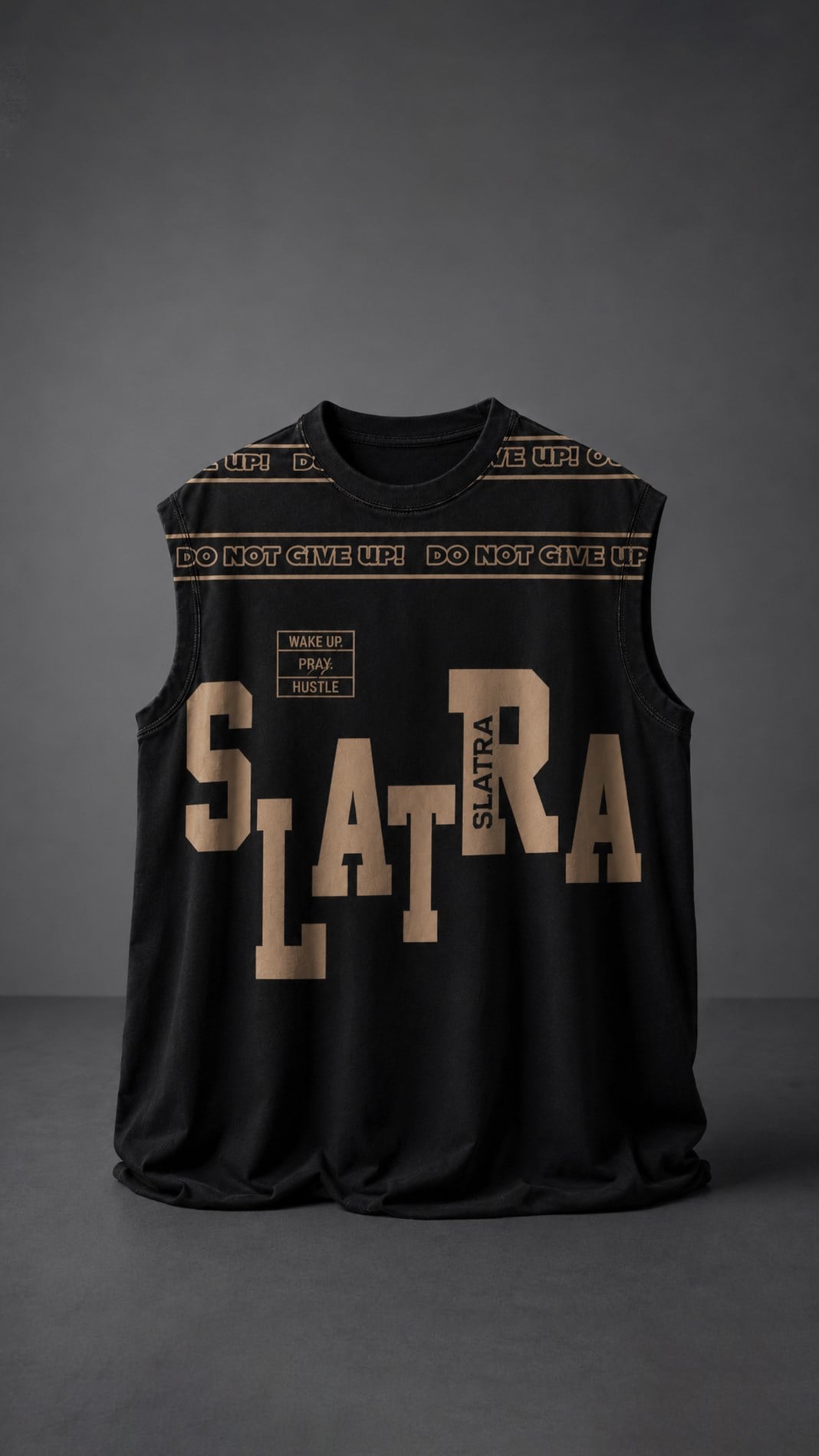 Erkek Siyah Fuck Average Sıfır Kol Oversize Tshirt