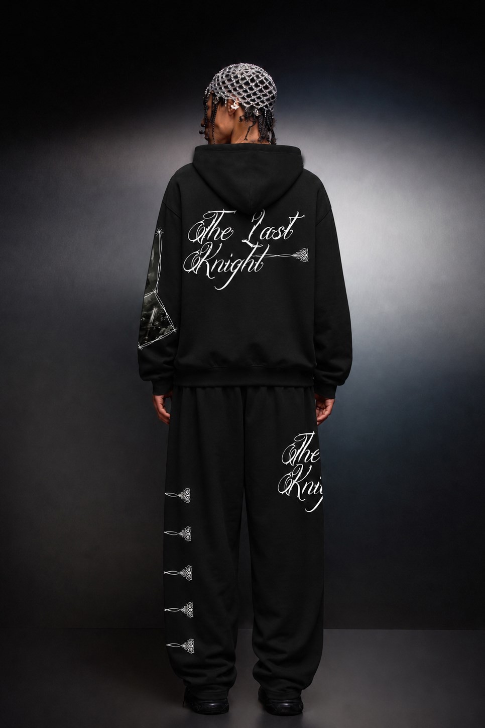 Erkek Siyah Knight Baggy Eşofman